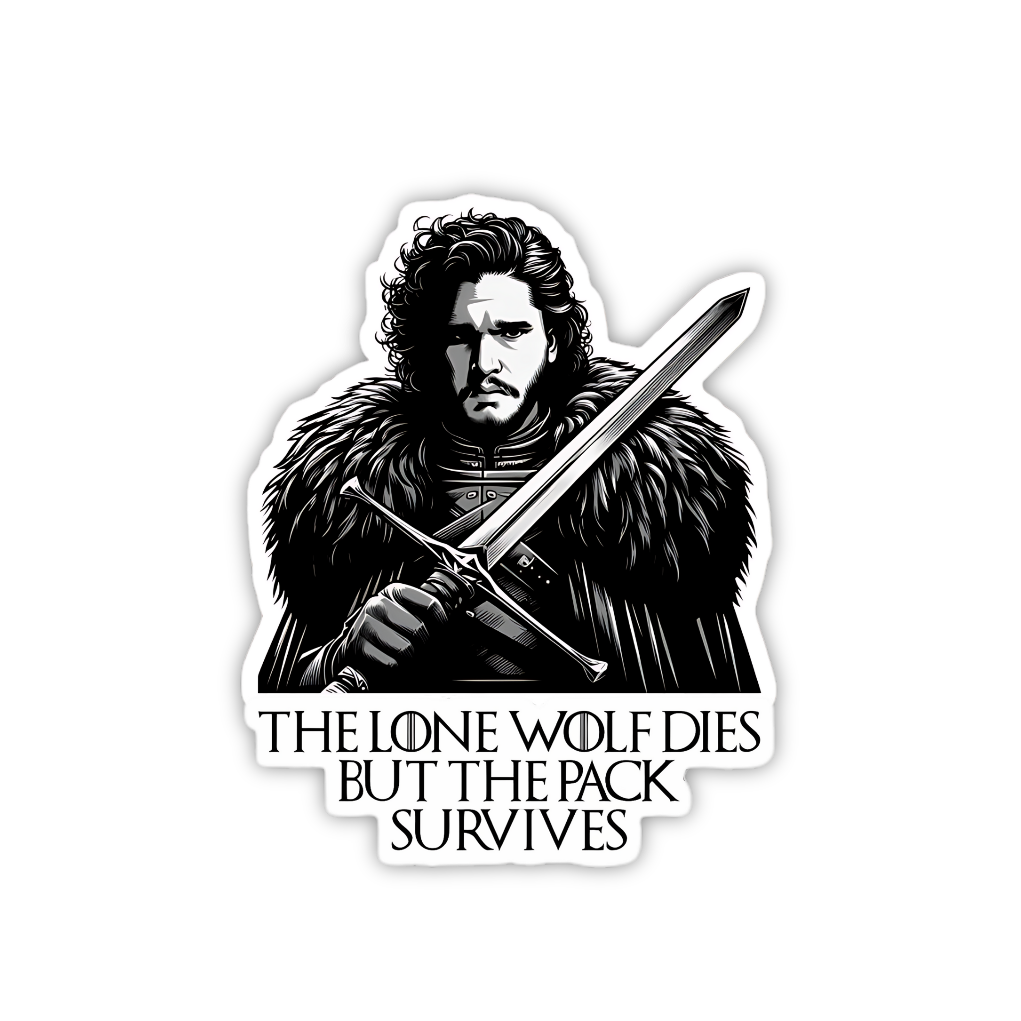 Jon Snow Sword Pose Sticker