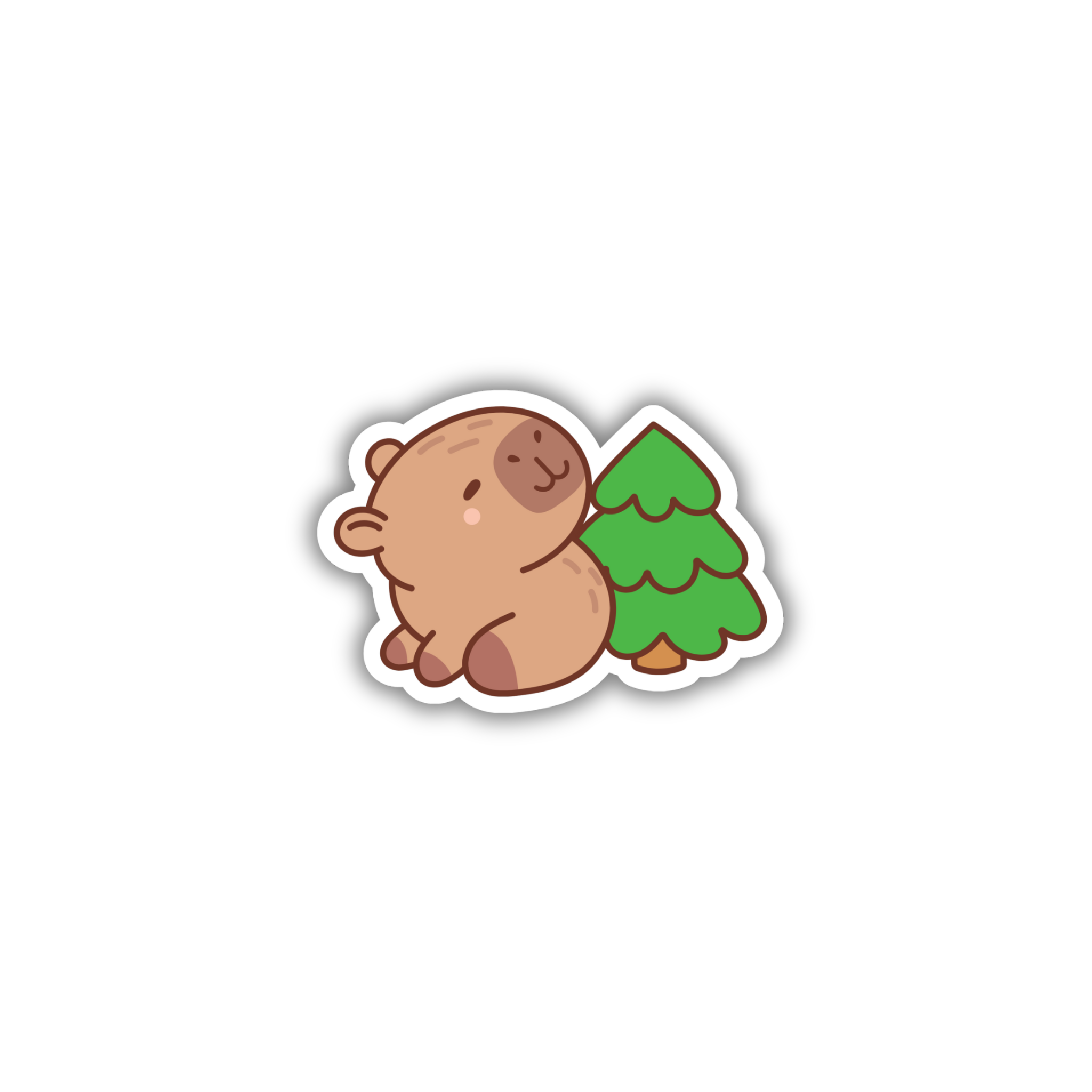 Capybara Tiny Tree Sticker