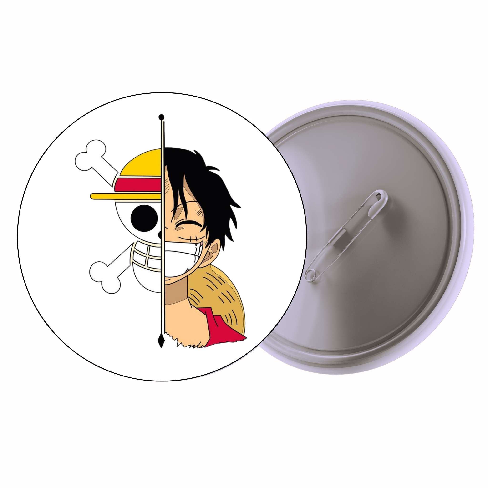 One Piece One Piece Skull Half-Face Anime Pin Badge