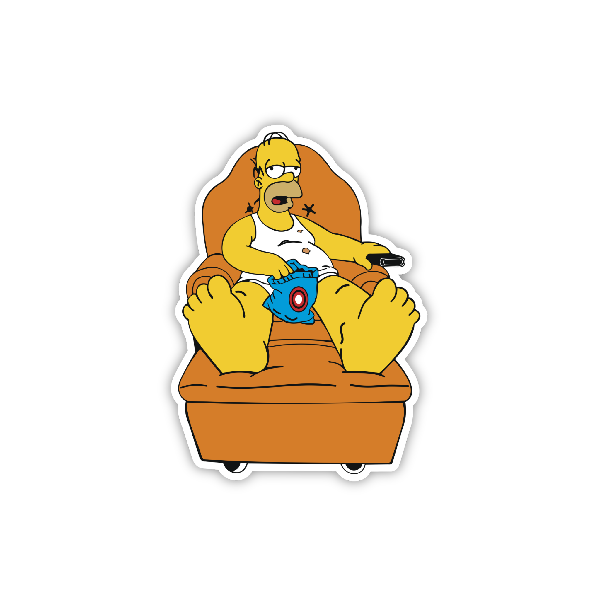 Animated Yellow Family Pose 18 Cartoon Sticker