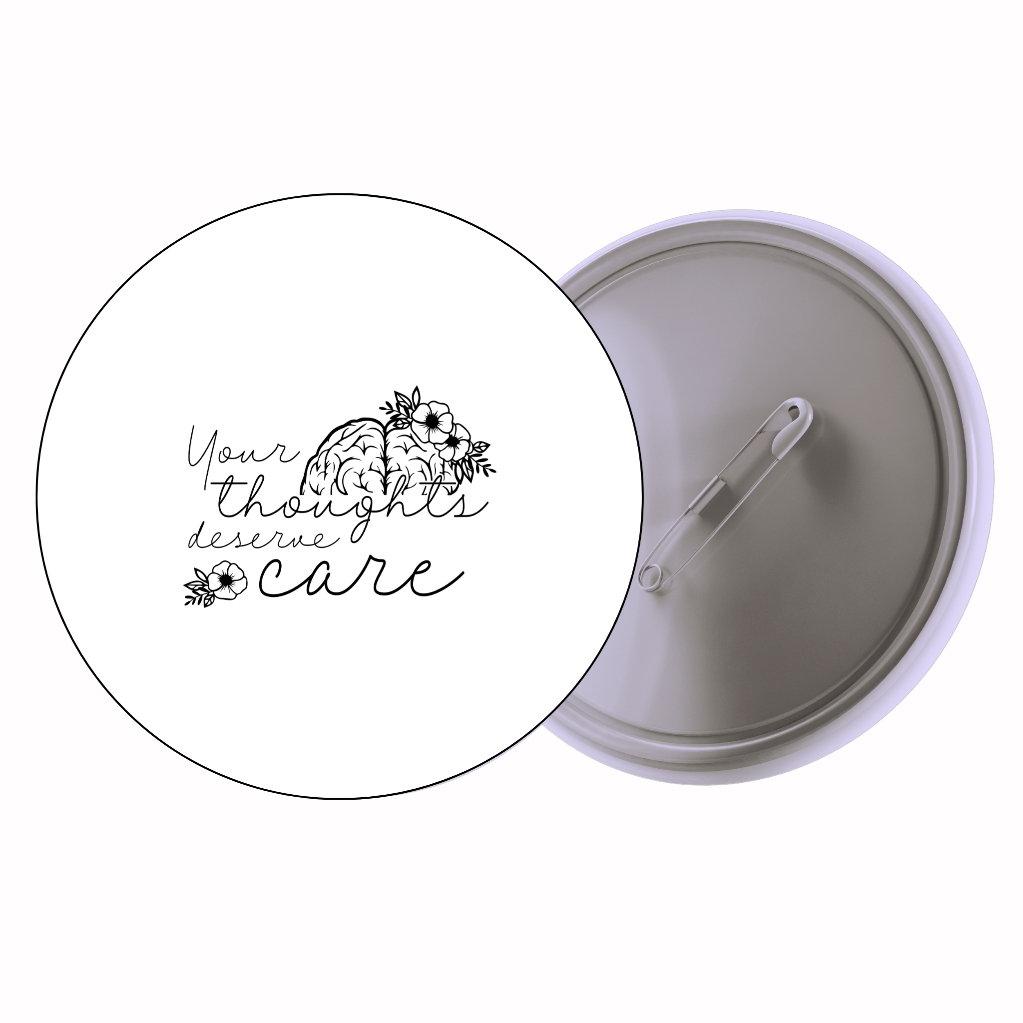 Classic Motivational Quote Pin Badge Design 197 | Minimal Typography Button Badge (2 Sizes)