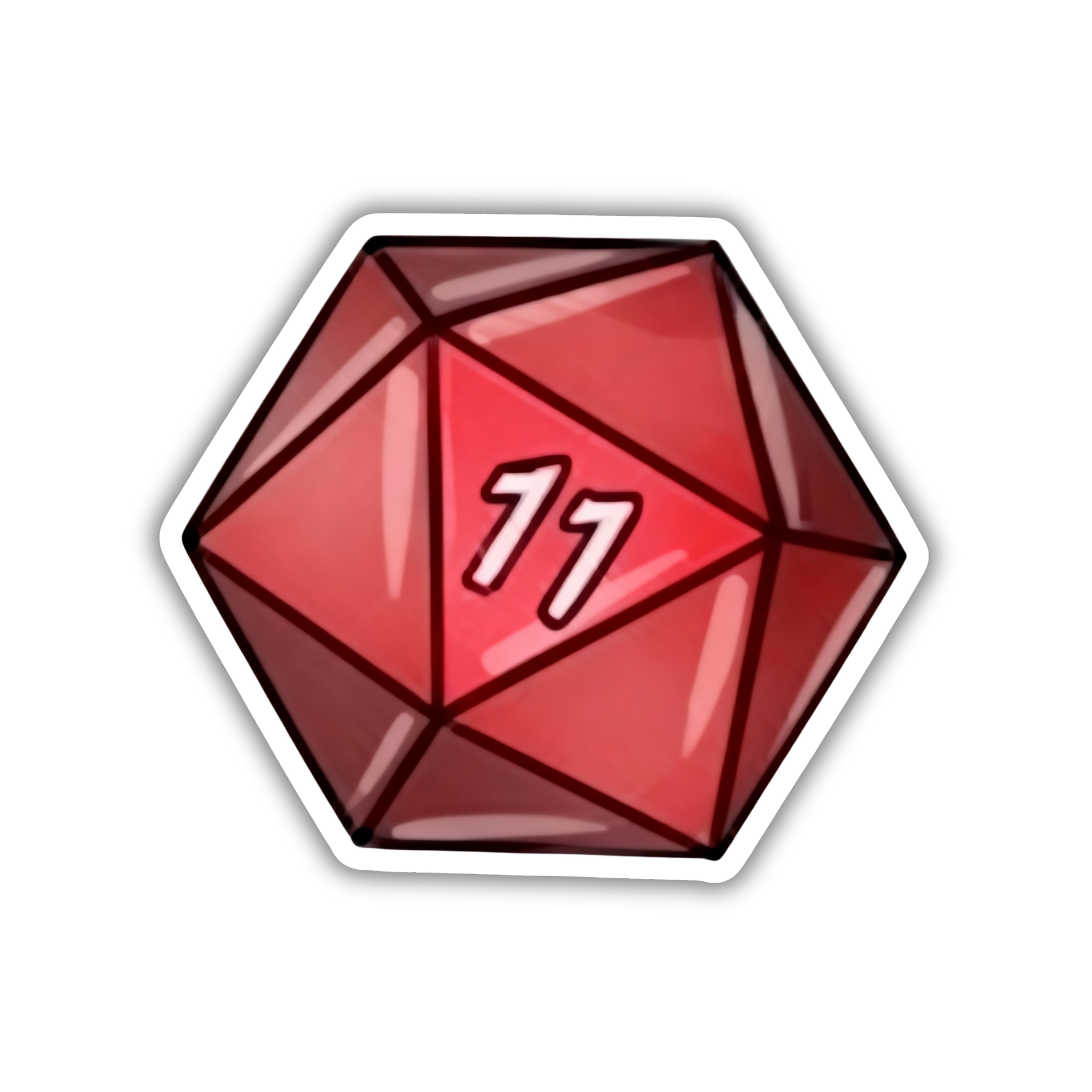D20 Dice Eleven Reference Vinyl Sticker | Stranger Things Aesthetic Laptop Decal | Snap Magicians