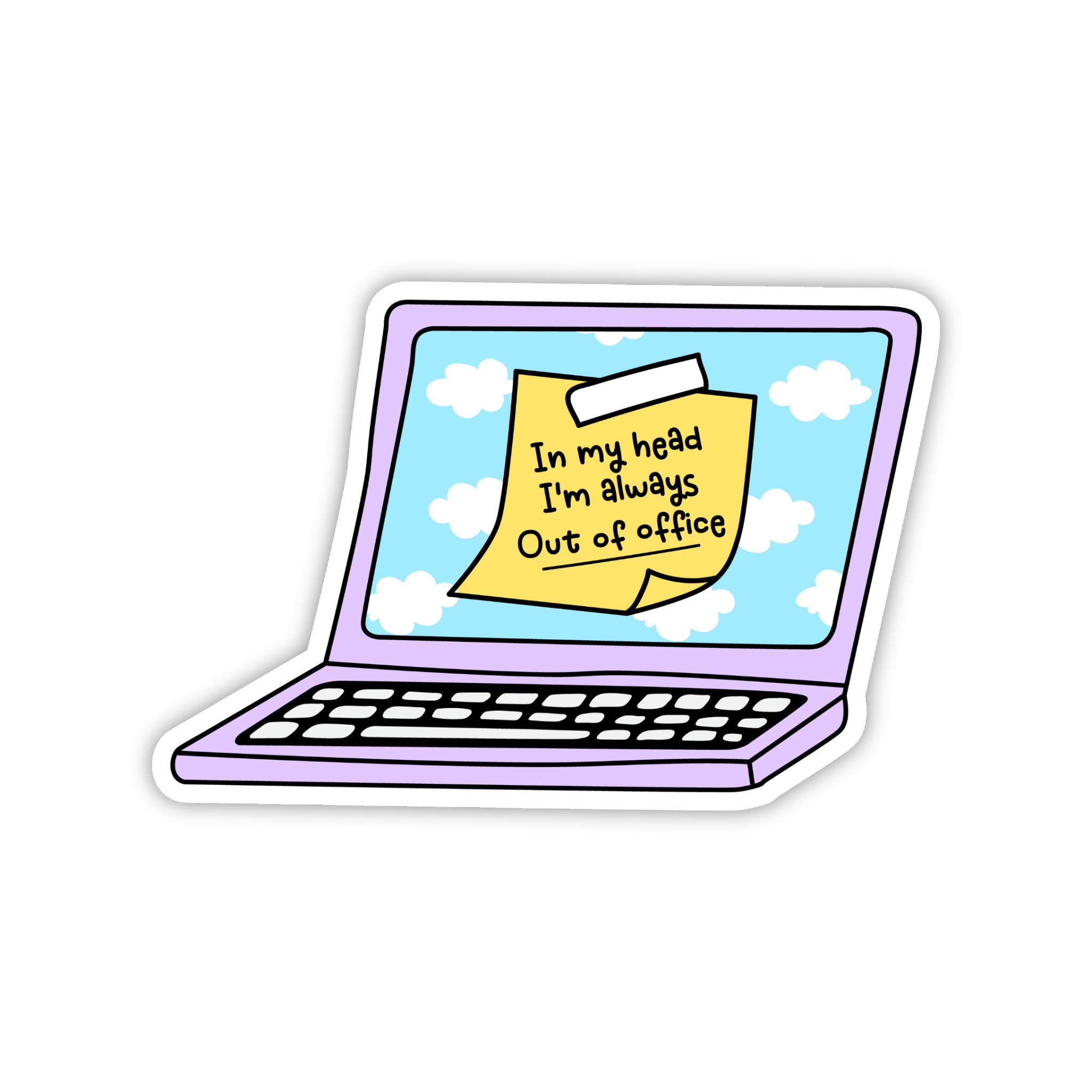 I'm Trying My Best Laptop Mood Sticker