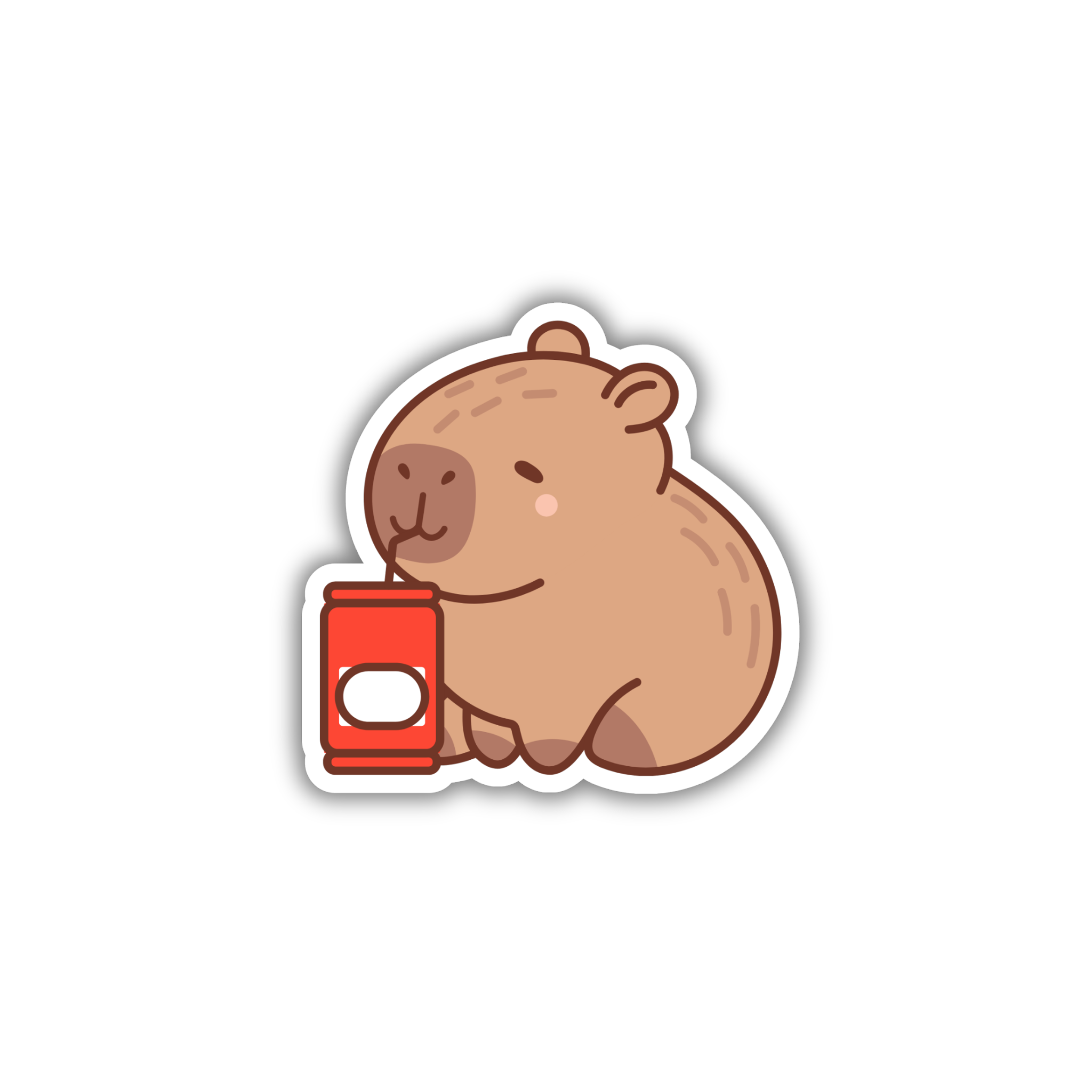 Capybara Phone Time Sticker