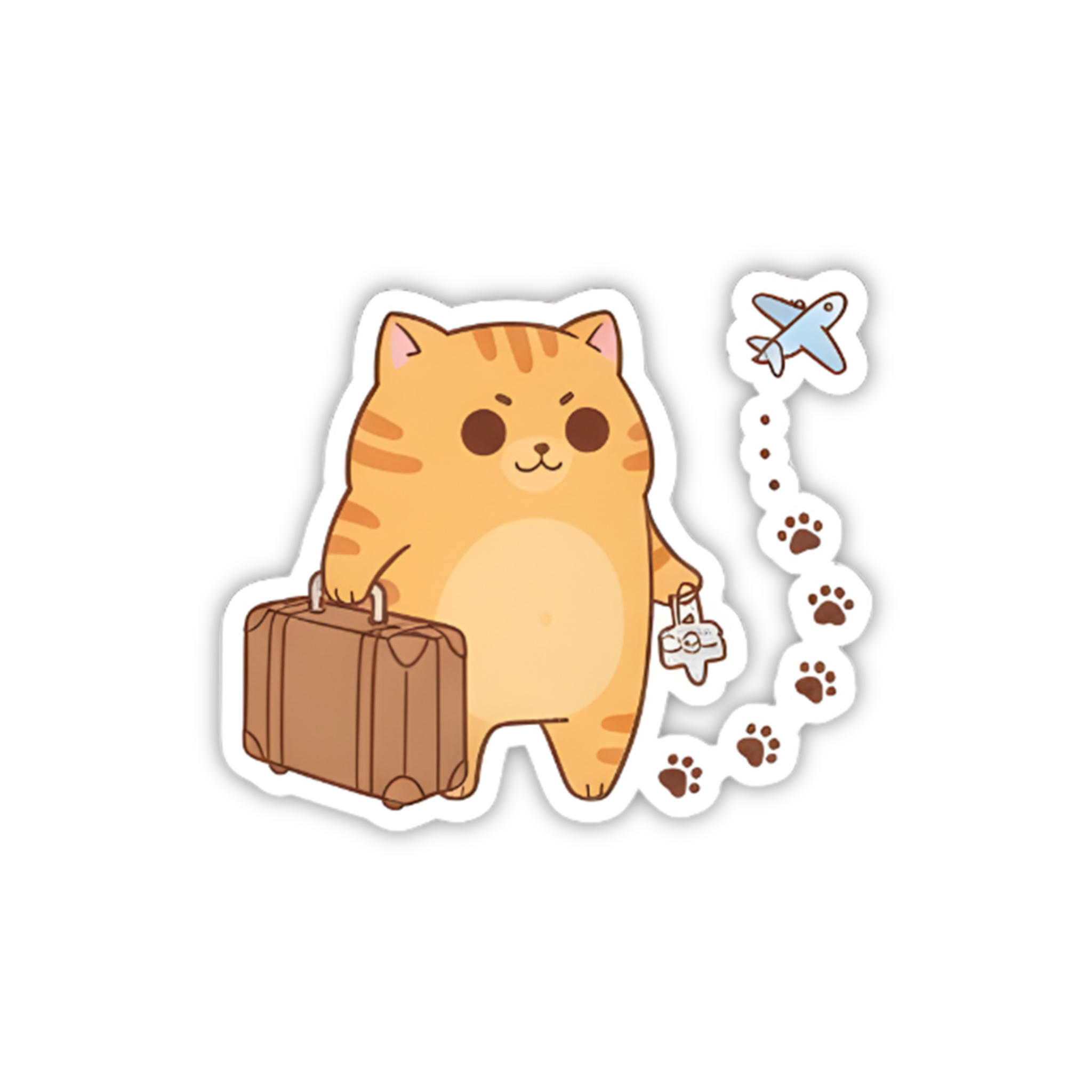 Stressed Cat With Laptop Sticker