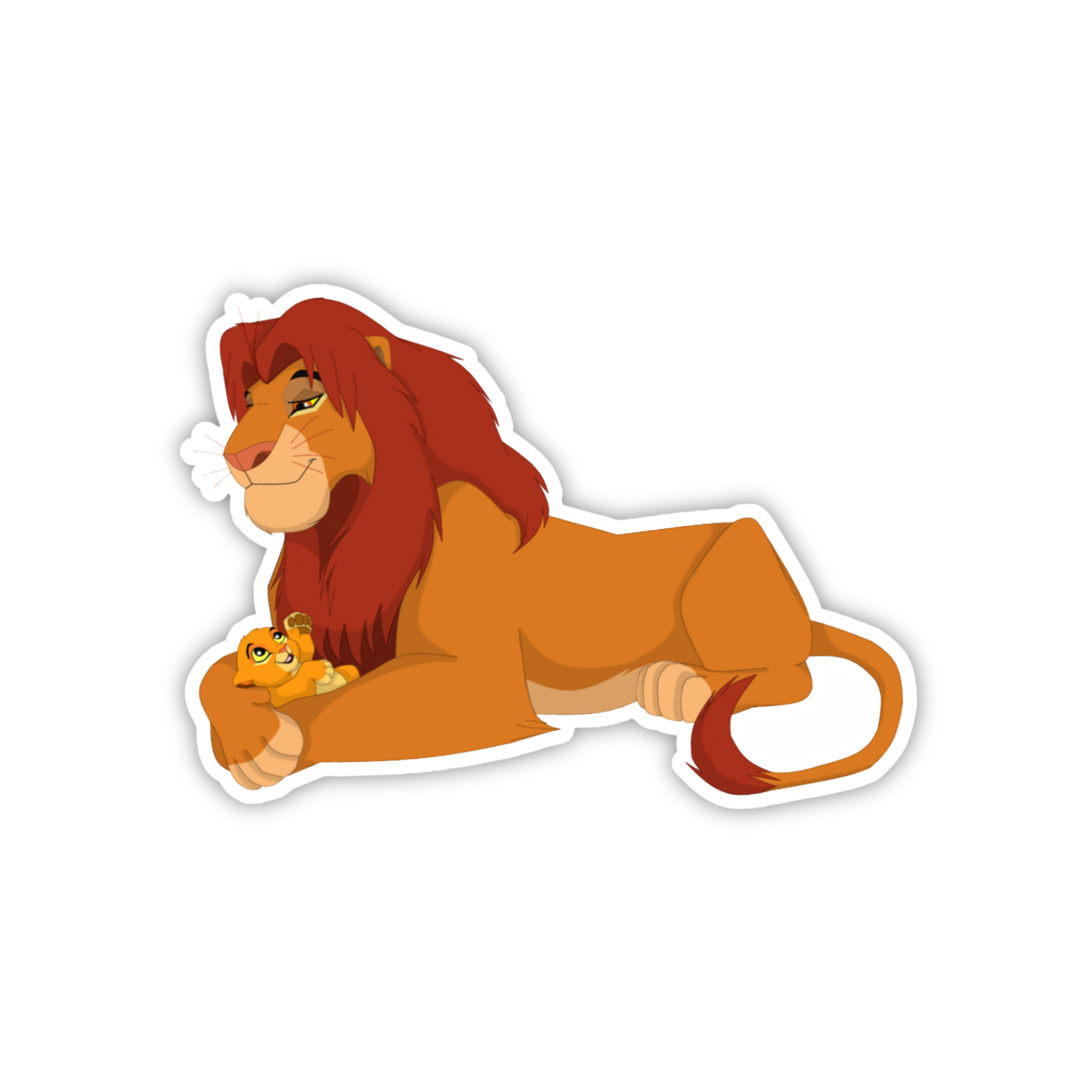 Mufasa Resting Royal Pose Sticker