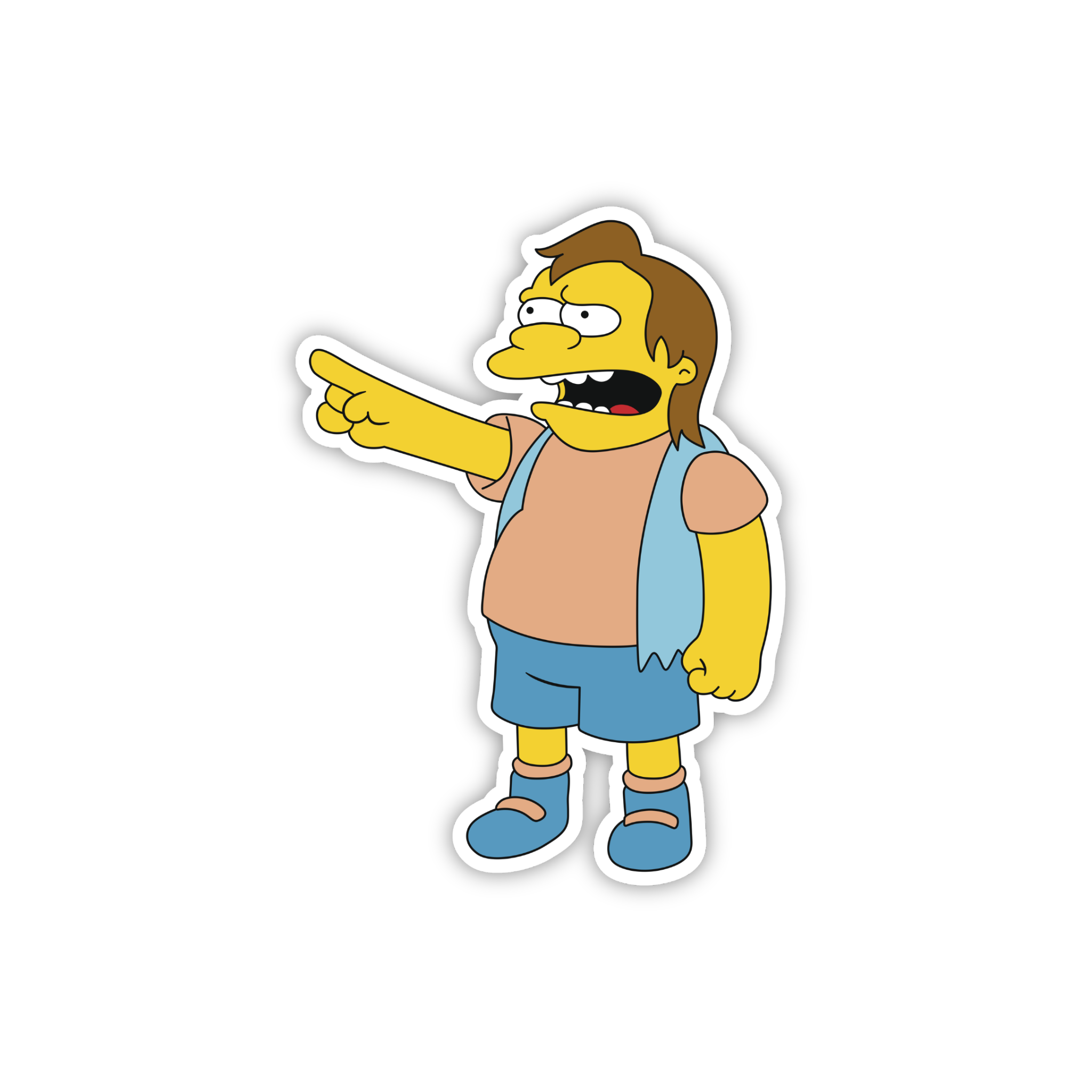 Animated Yellow Family Pose 19 Cartoon Sticker