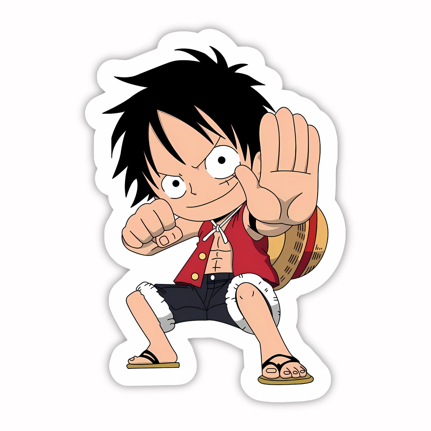 Anime Stickers - Battle-Ready Straw Hat