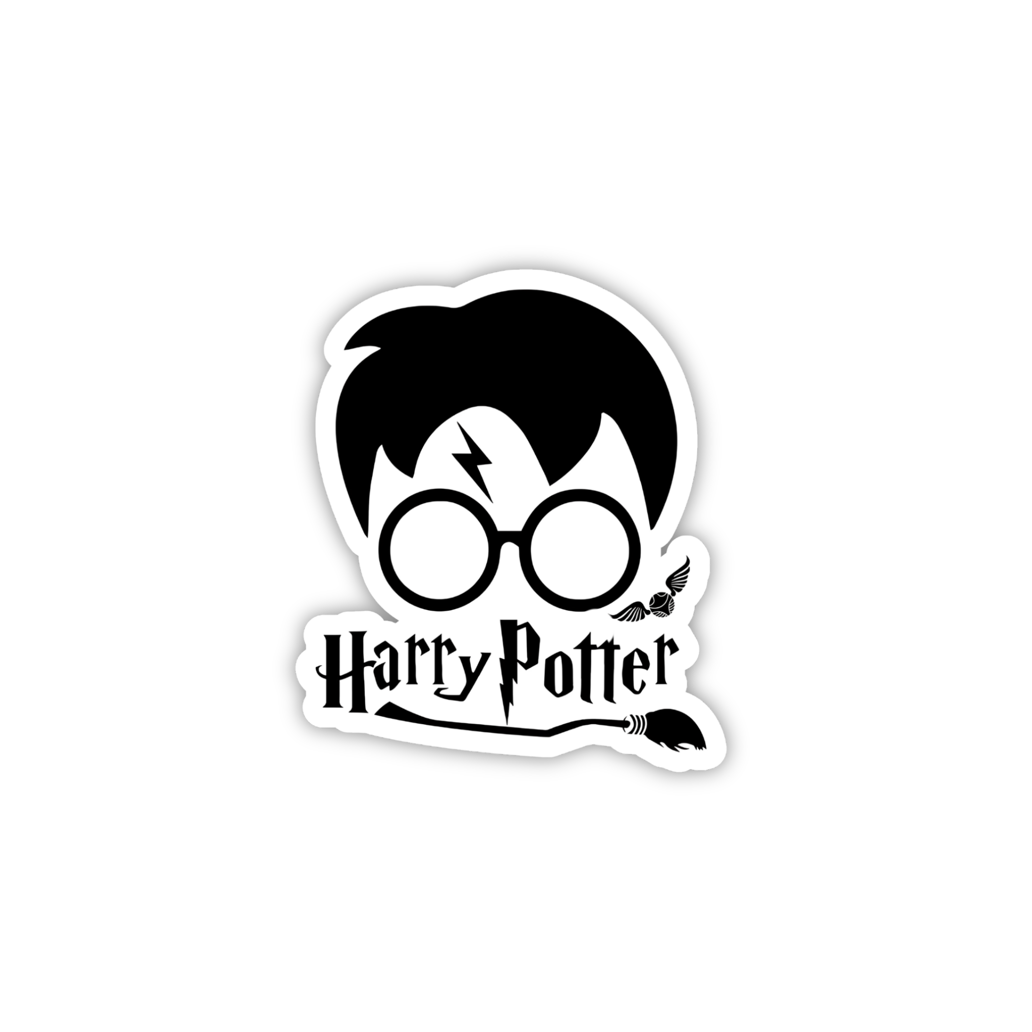 Minimal Harry Potter Face Icon Sticker