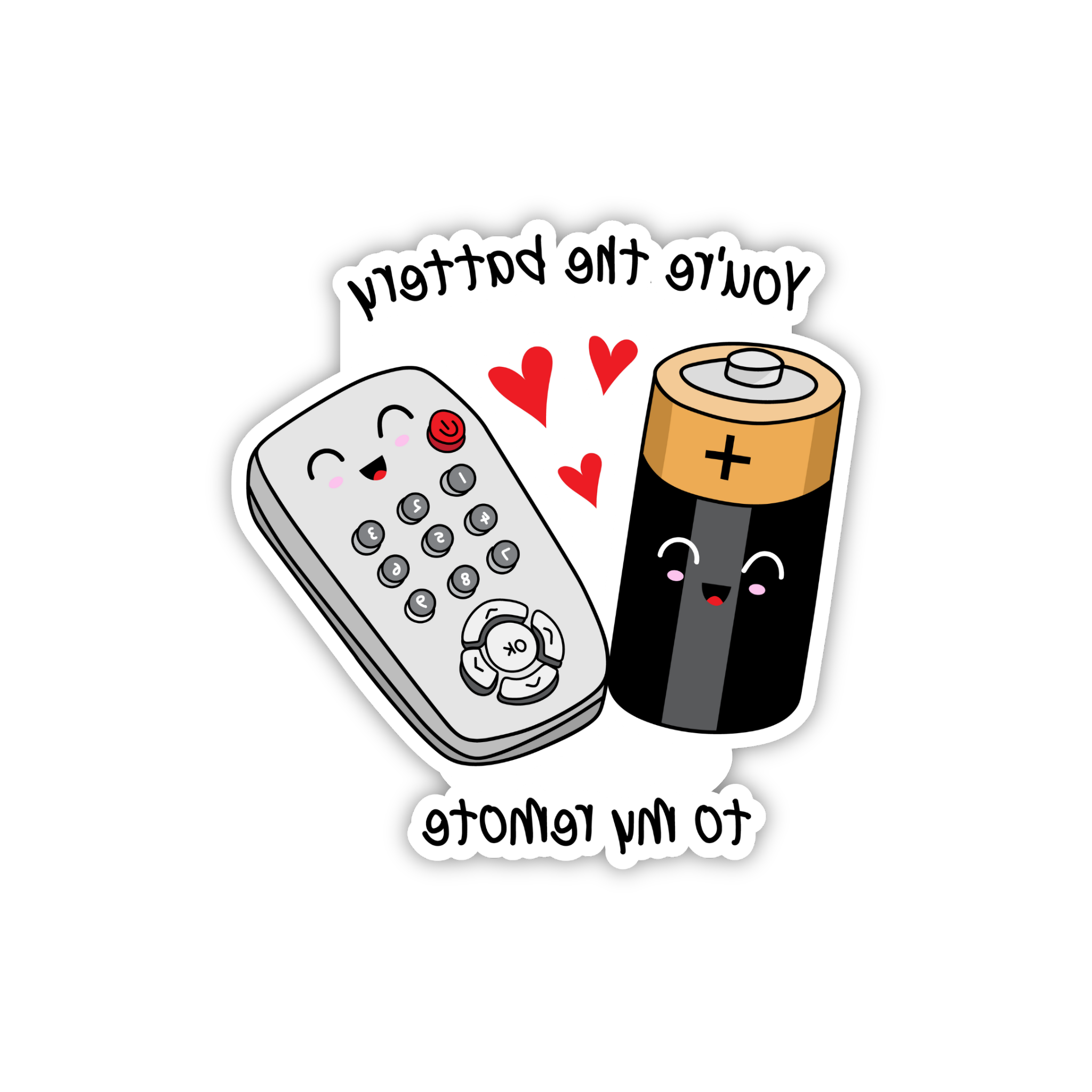 You're My Other Half Battery Love Sticker