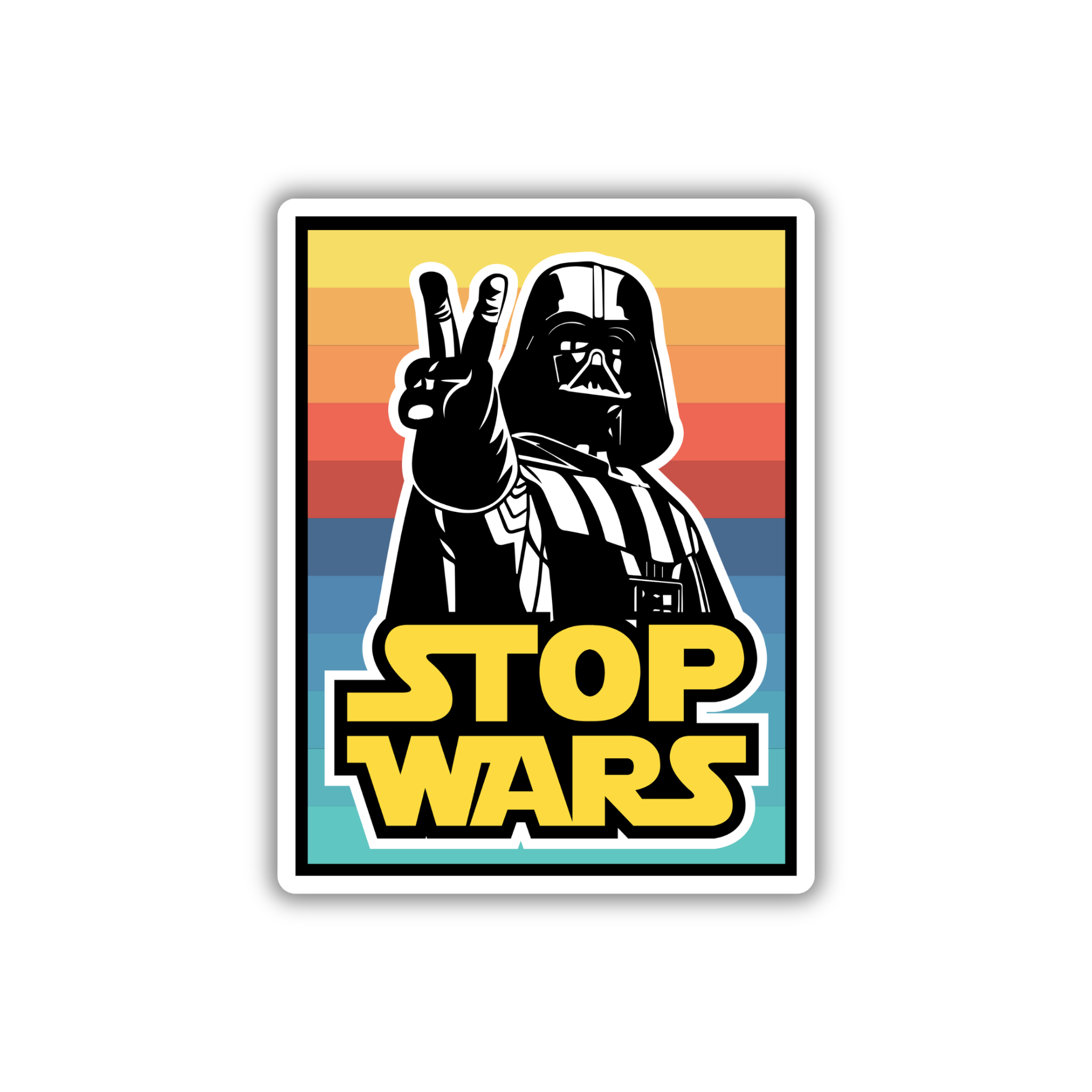 Stop Wars Darth Poster Sticker