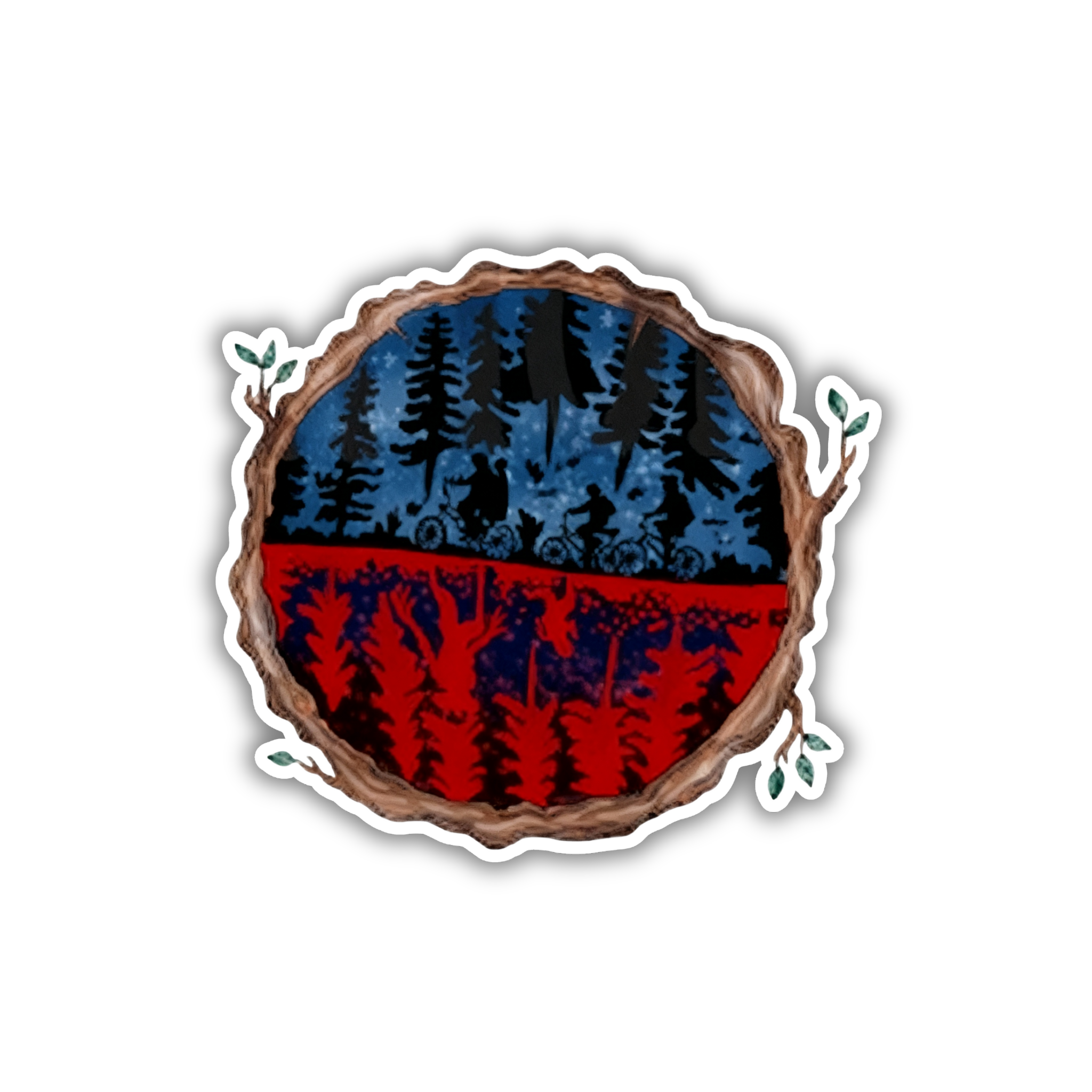 Upside Down Portal Logo Vinyl Sticker | Stranger Things Aesthetic Laptop Decal | Snap Magicians