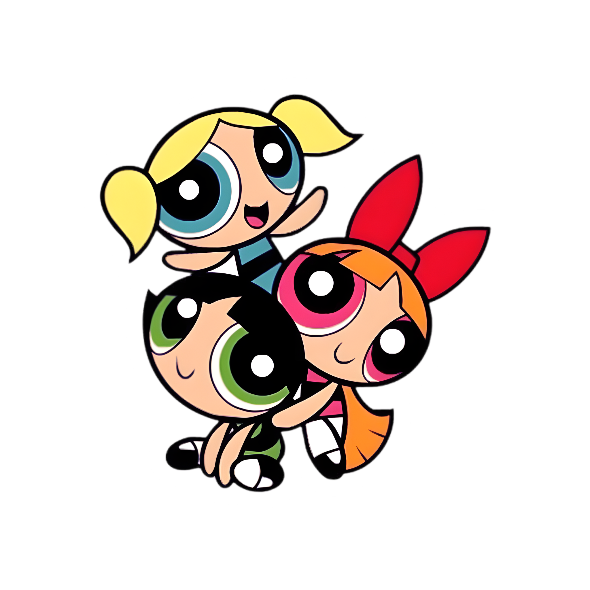 Powerpuff Girls Trio Hug Sticker