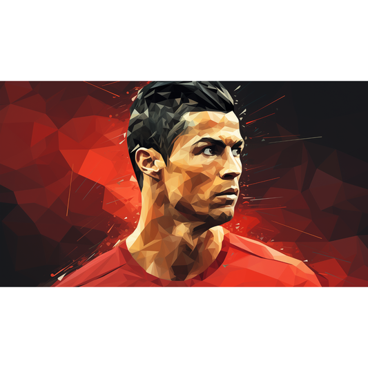 Football Legends Poster Collection – Ronaldo, Messi & Neymar Wall Art – Ronaldo Fire