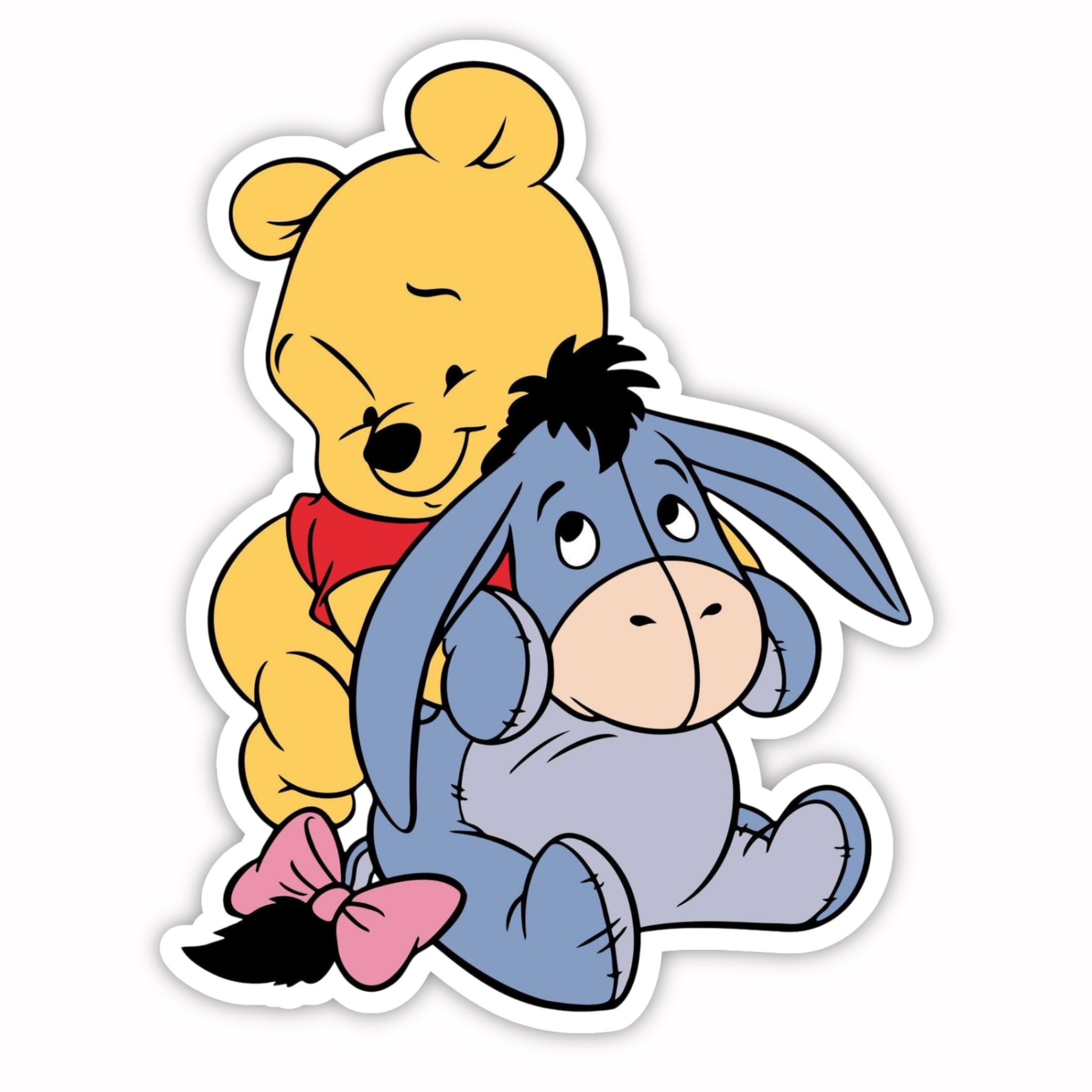 Pooh And Eeyore Hug Sticker