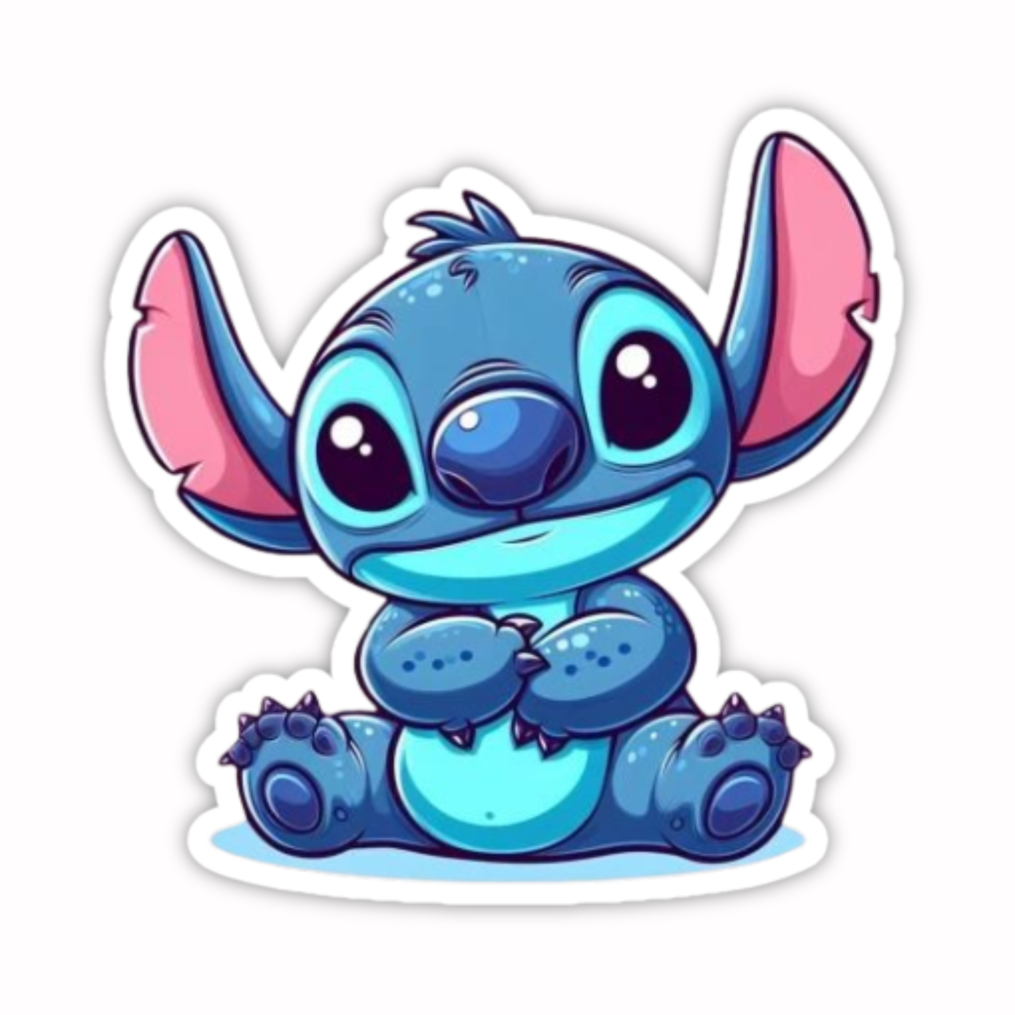 Stitch Cute Sitting Sticker