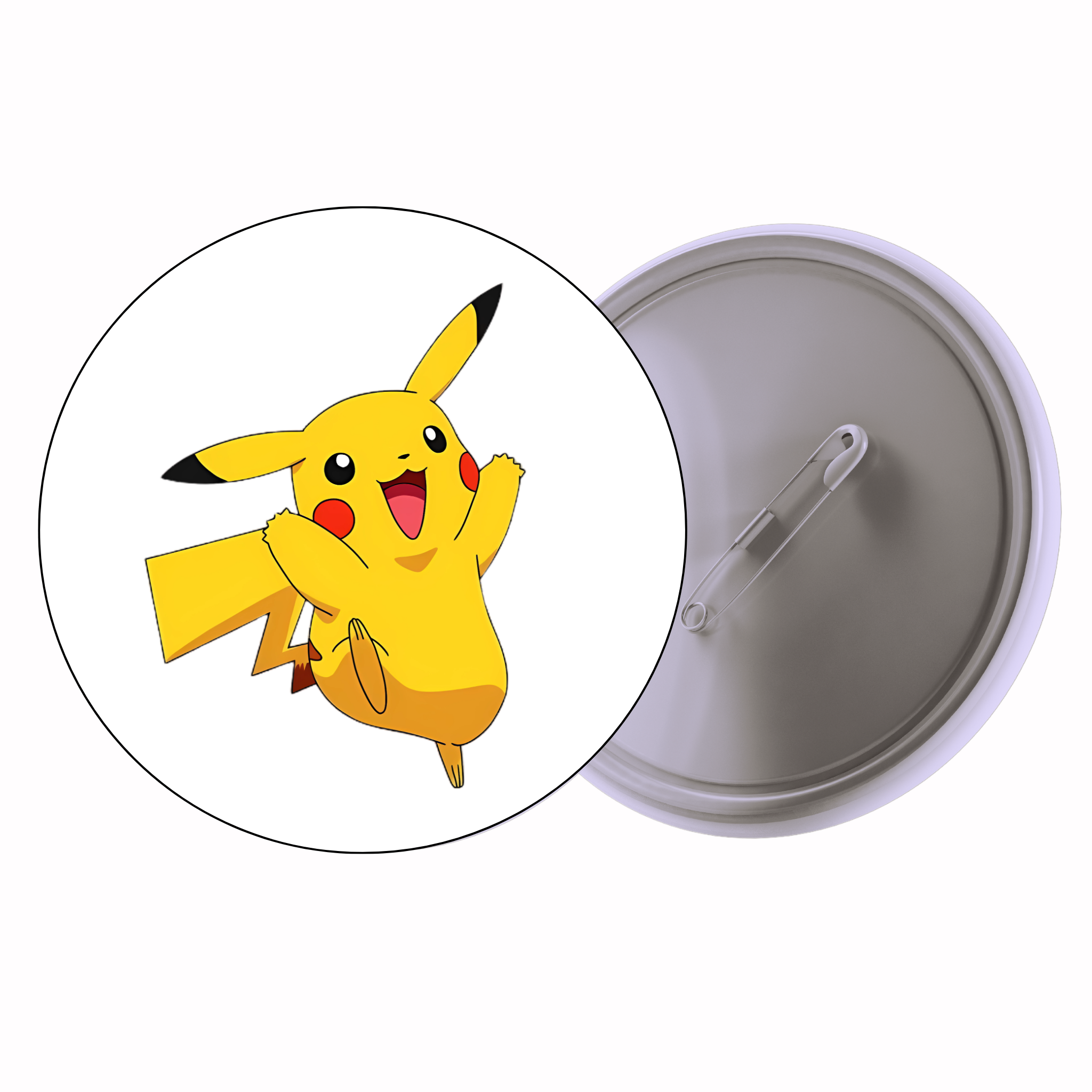 Pikachu Wave Cute Pin Badge | Cartoon Badge for Bags & Jackets (2 Sizes)