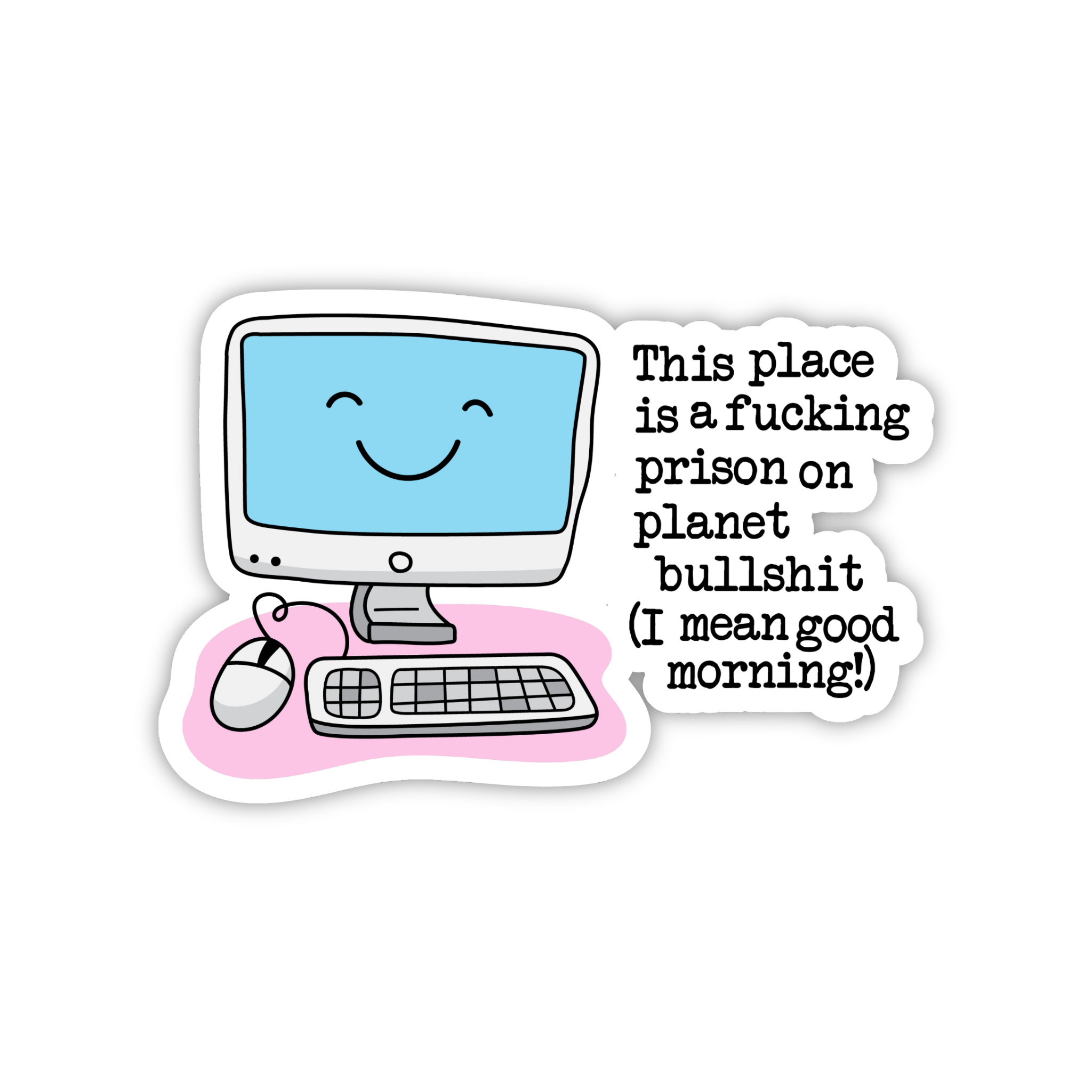 This Place Is A Nightmare Computer Sticker