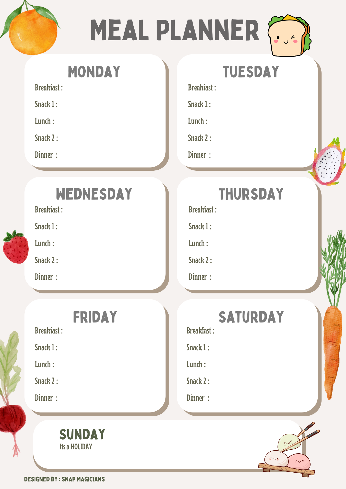 A4 Big Magnetic Planner