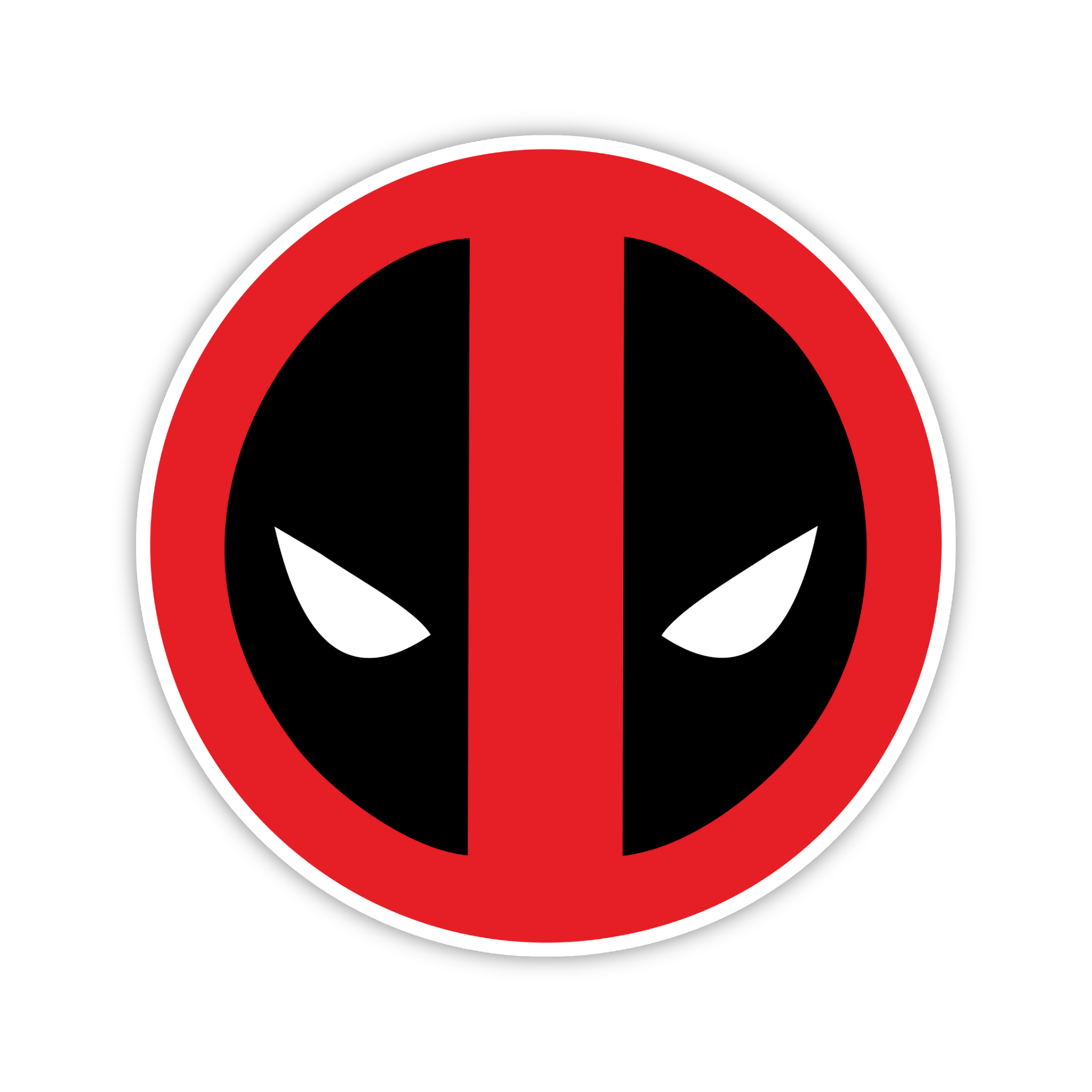 Deadpool Logo Minimal Red Emblem Sticker
