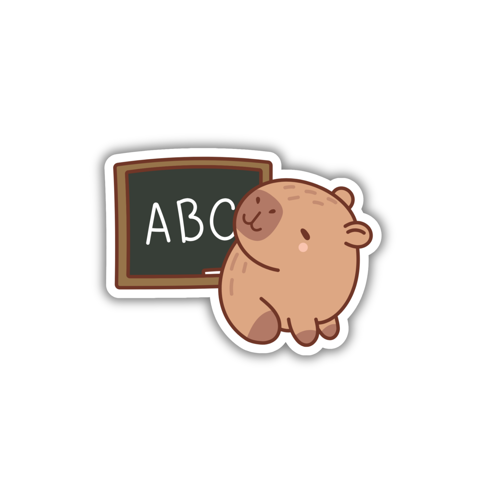Capybara Study Board Sticker