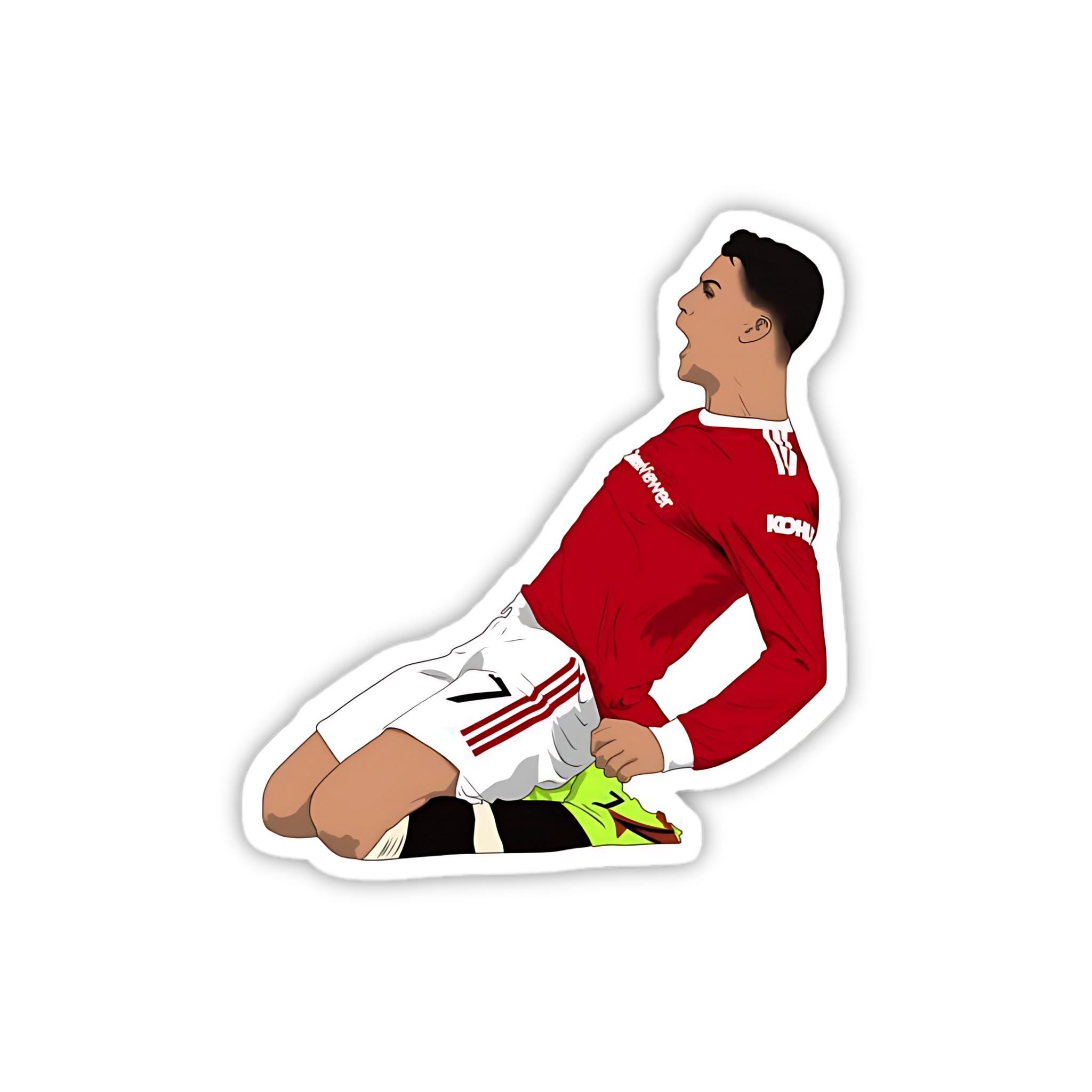 Ronaldo Knee Slide Celebration Sticker