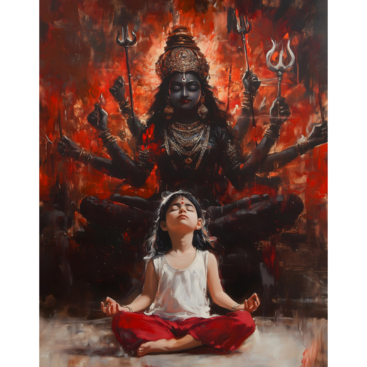 Durga Mata Poster – Hindu Goddess Wall Art | Divine Shakti Spiritual Print – Durga mata 1