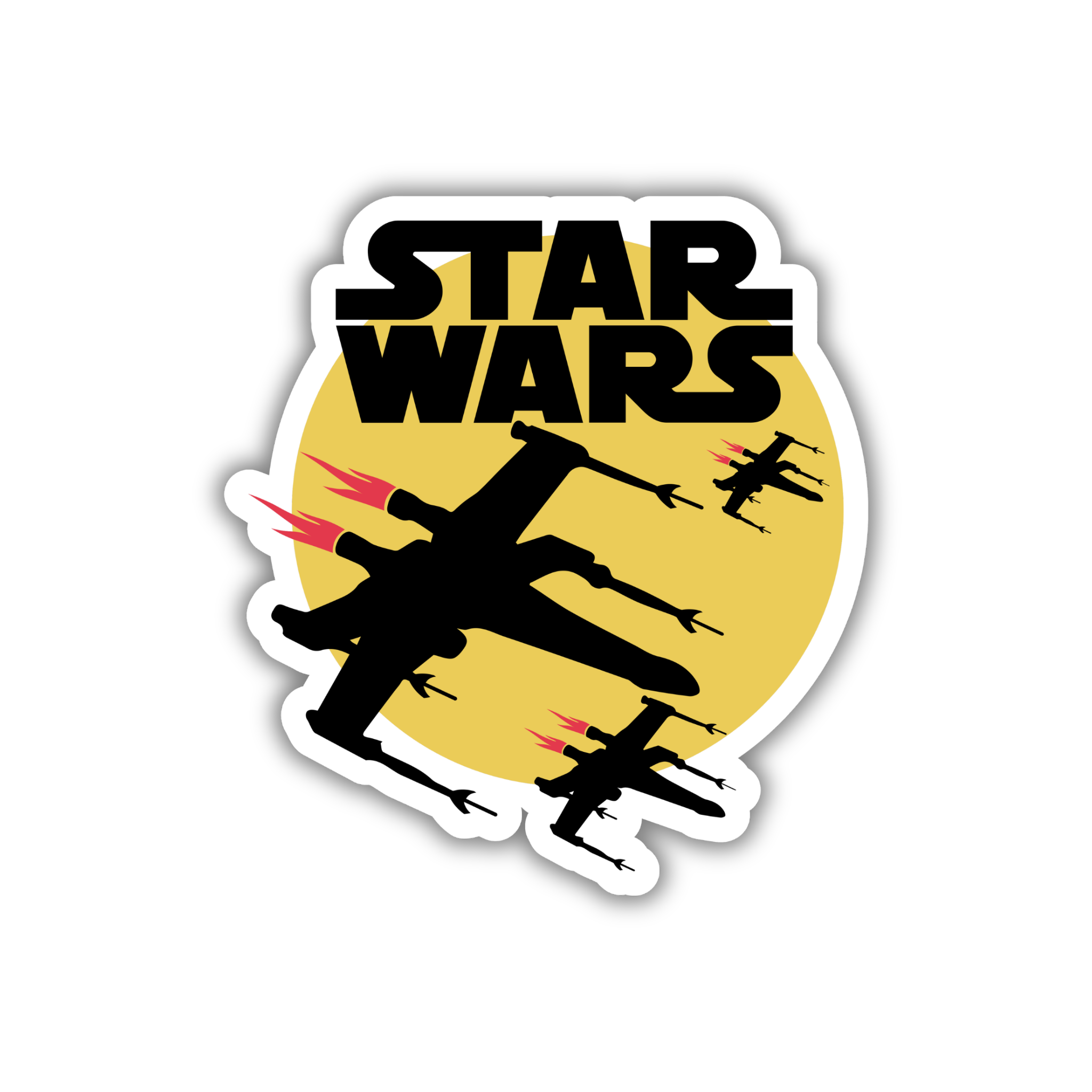 Star Wars Vintage Sunset Logo Sticker