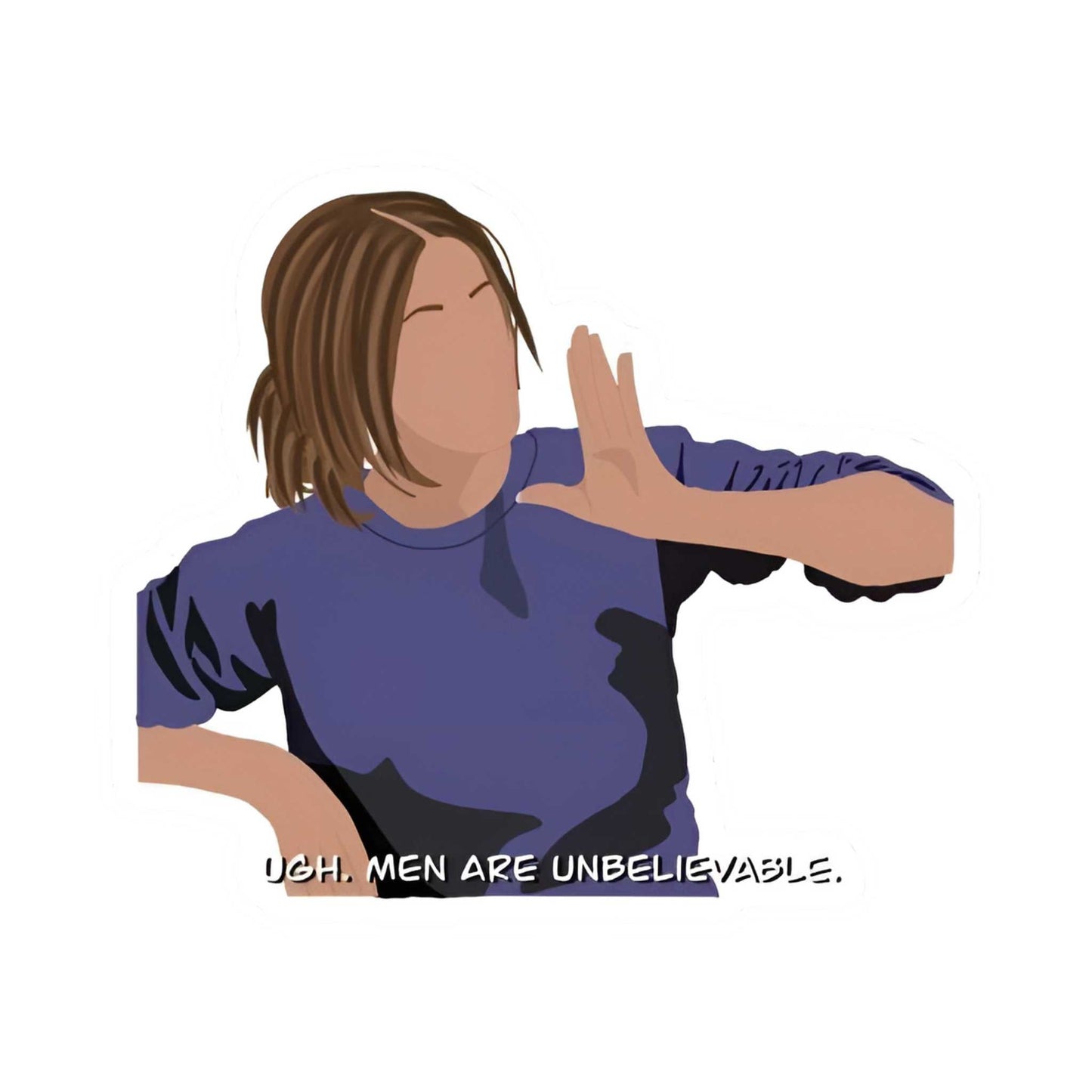 Friends TV Show Stickers - Men Are Unbelievable