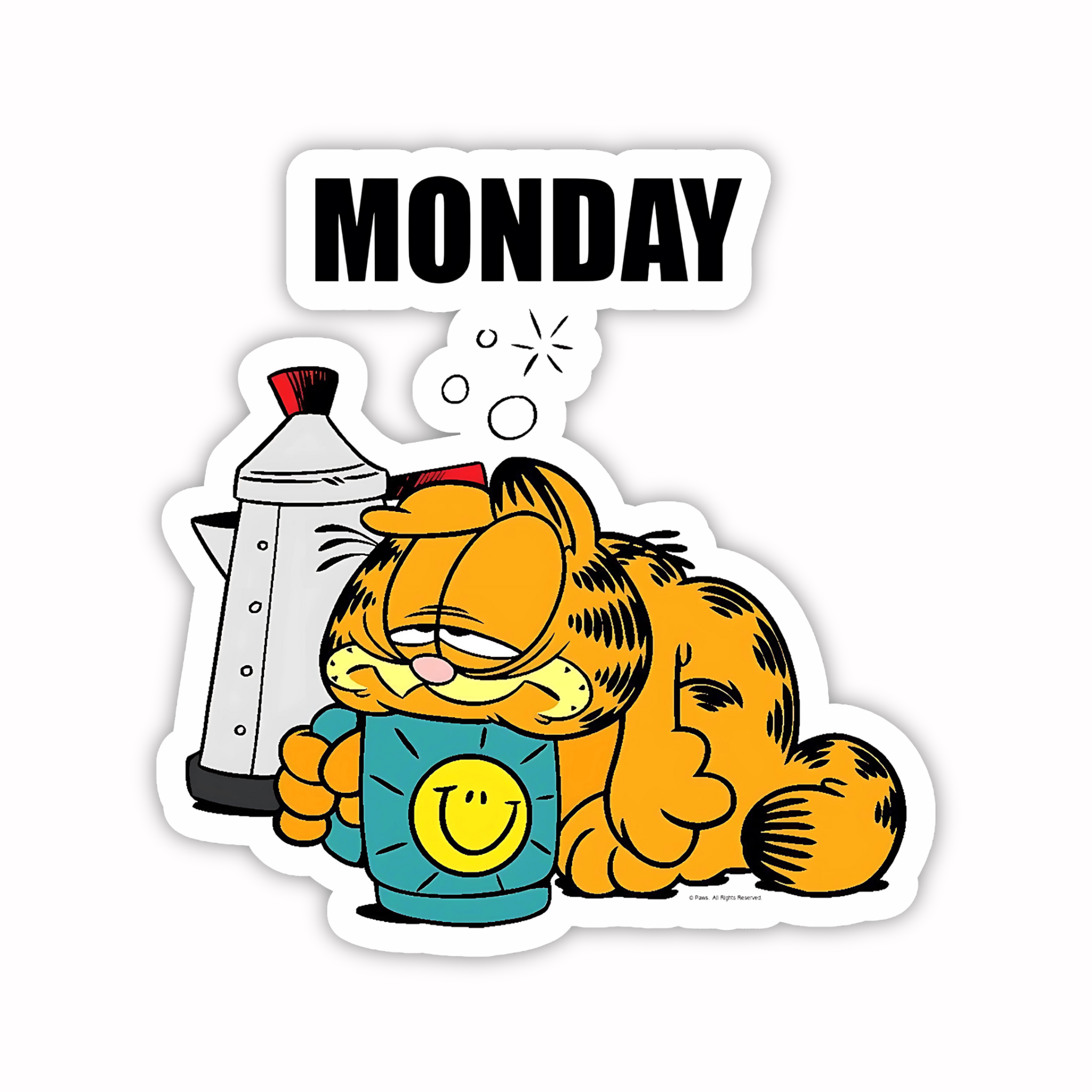 Garfield Monday Machine Sticker