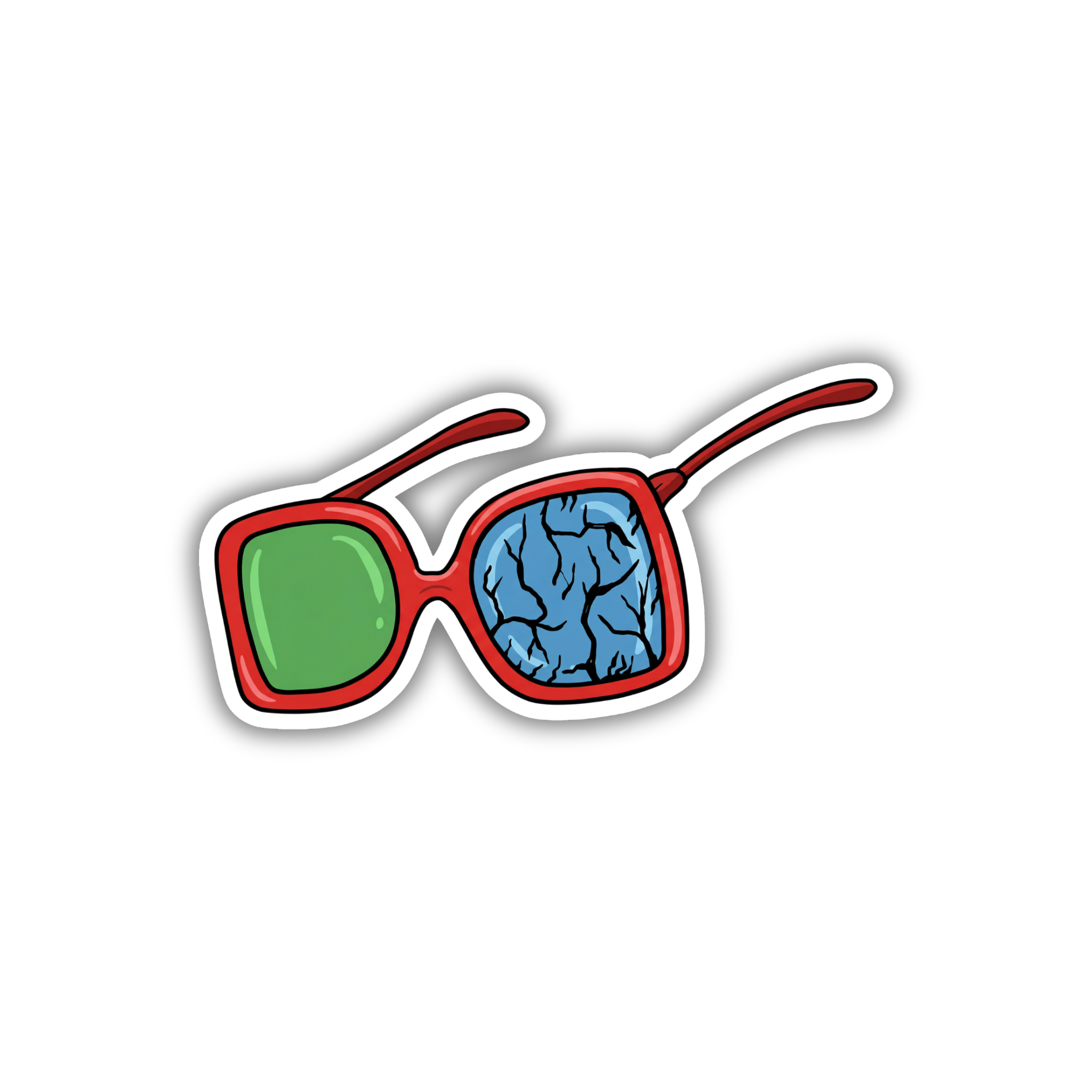 3D Glasses Retro Vibe Vinyl Sticker | Stranger Things Aesthetic Laptop Decal | Snap Magicians
