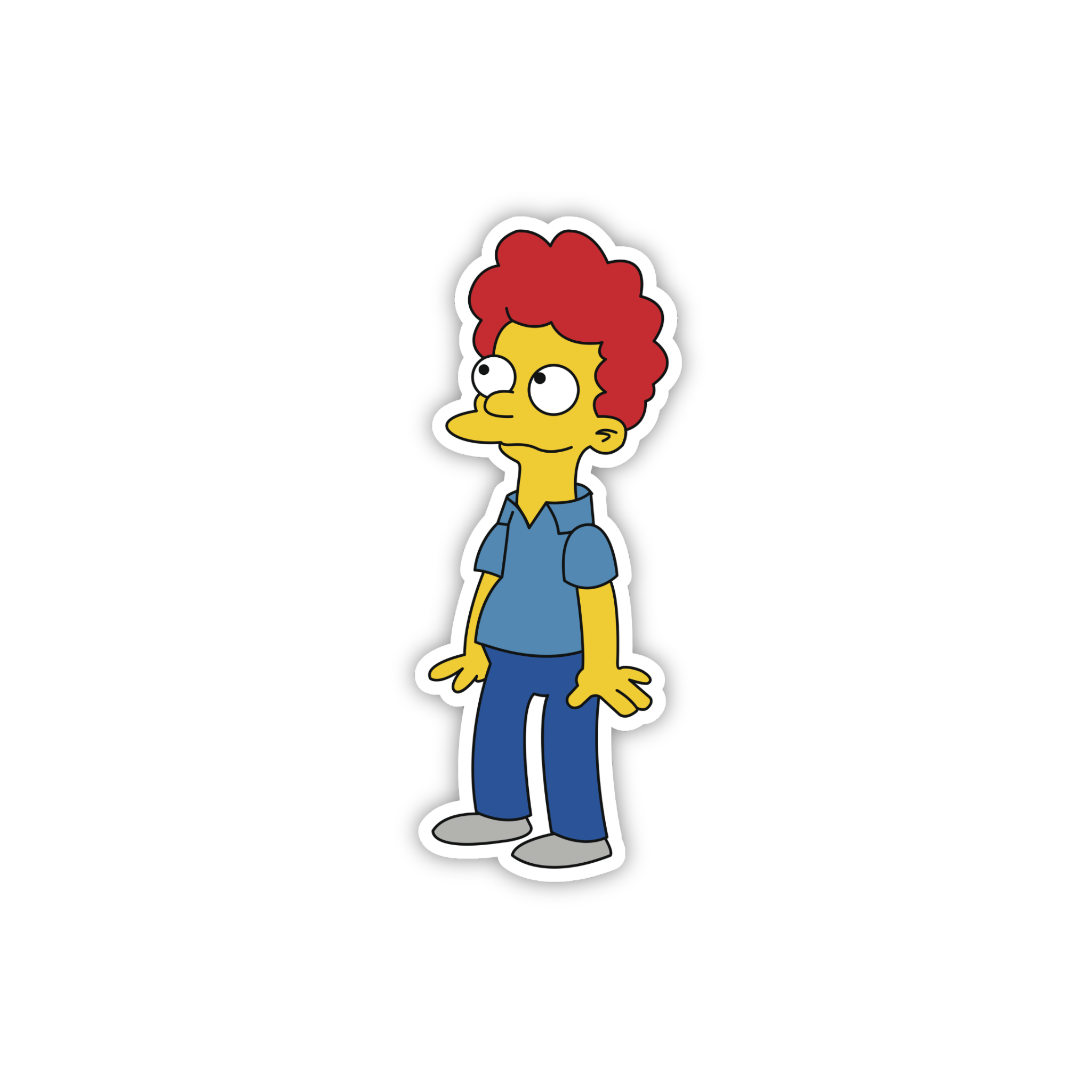Animated Yellow Family Pose 21 Cartoon Sticker