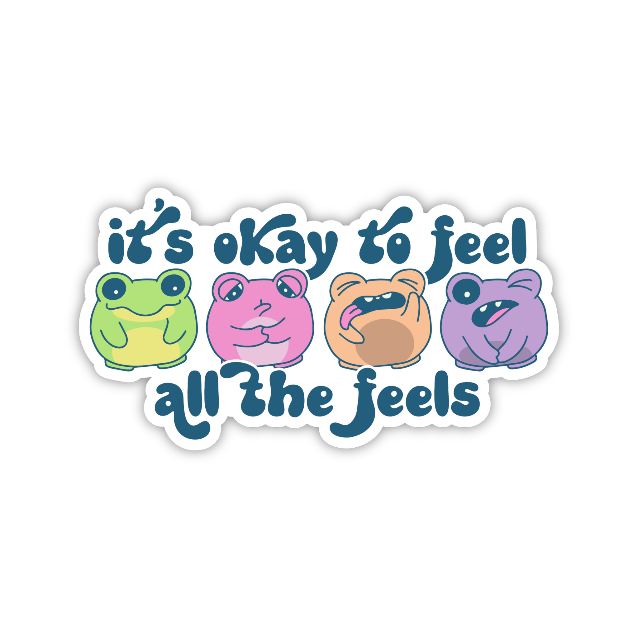 It's Okay To Feel All The Feels Blue Sticker