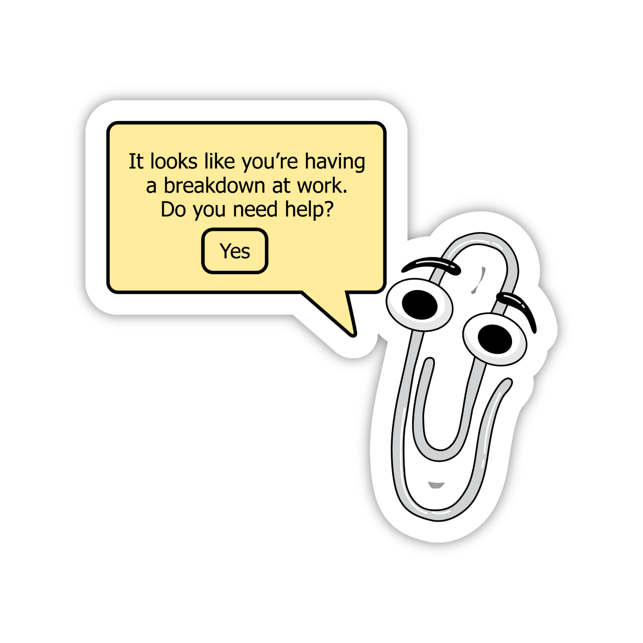 It Looks Like You Have A Bad Idea Paperclip Sticker