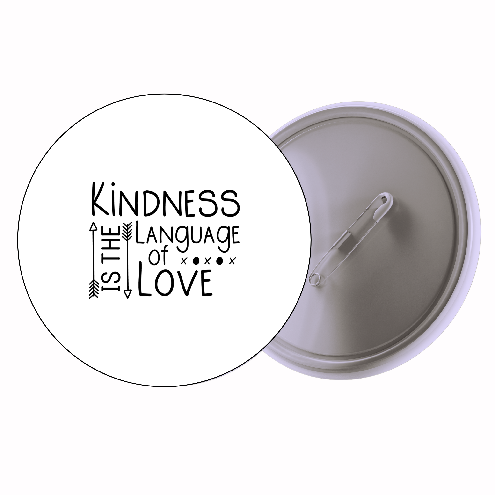Classic Motivational Quote Pin Badge Design 220 | Minimal Typography Button Badge (2 Sizes)