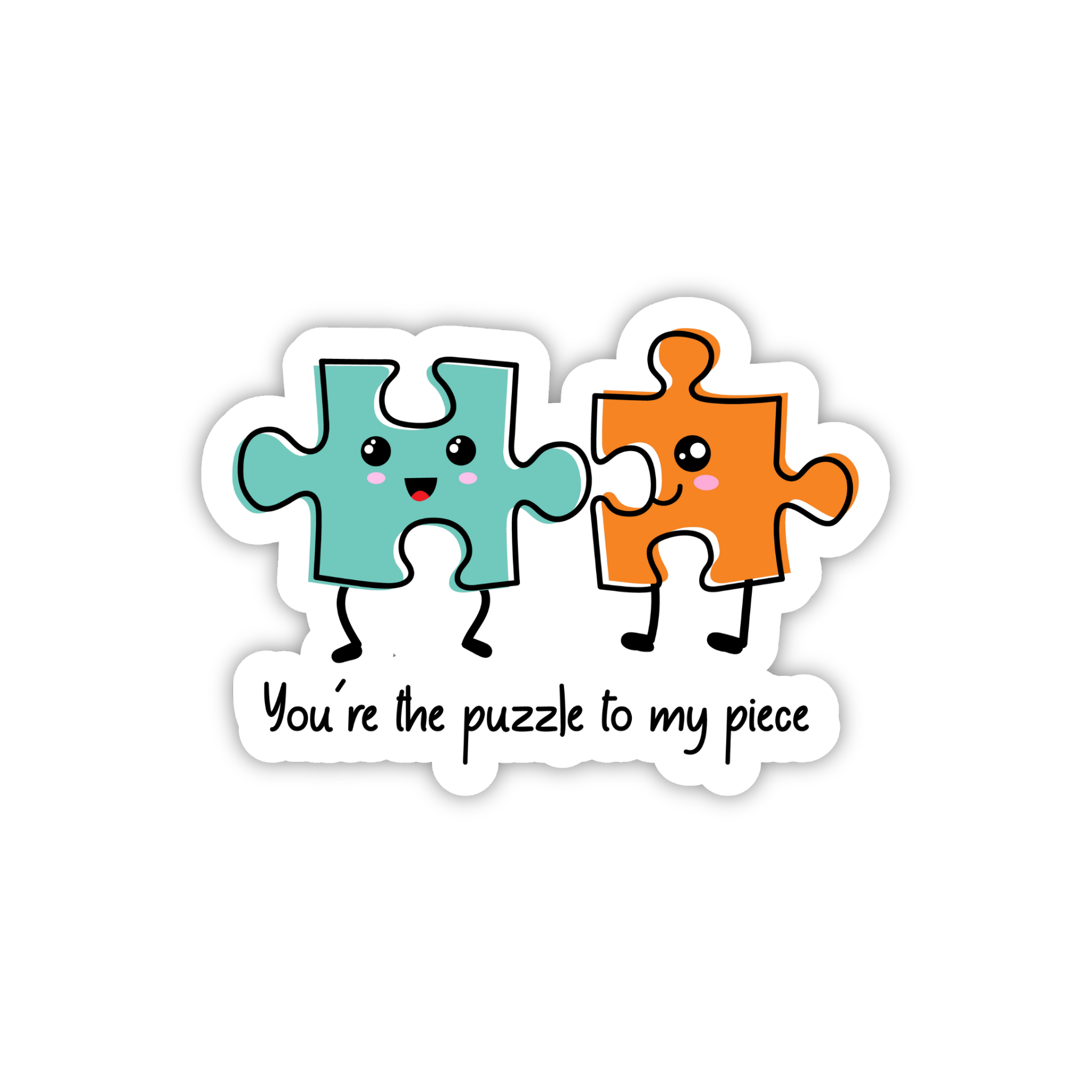 You're The Puzzle To My Peace Cute Love Sticker