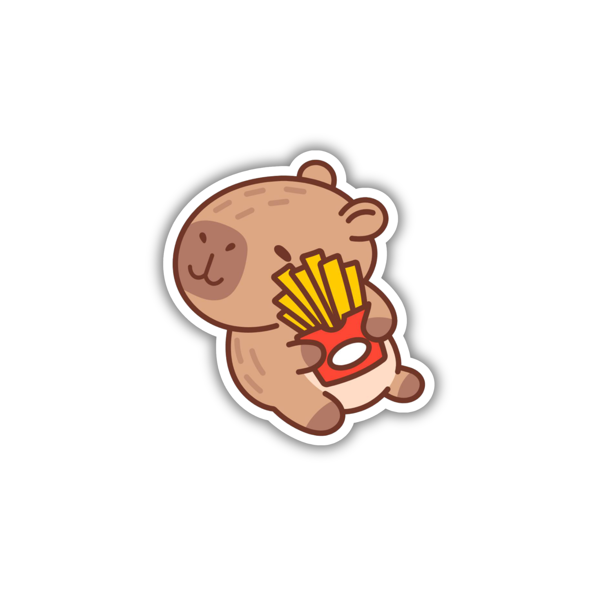 Capybara Fries Snack Sticker