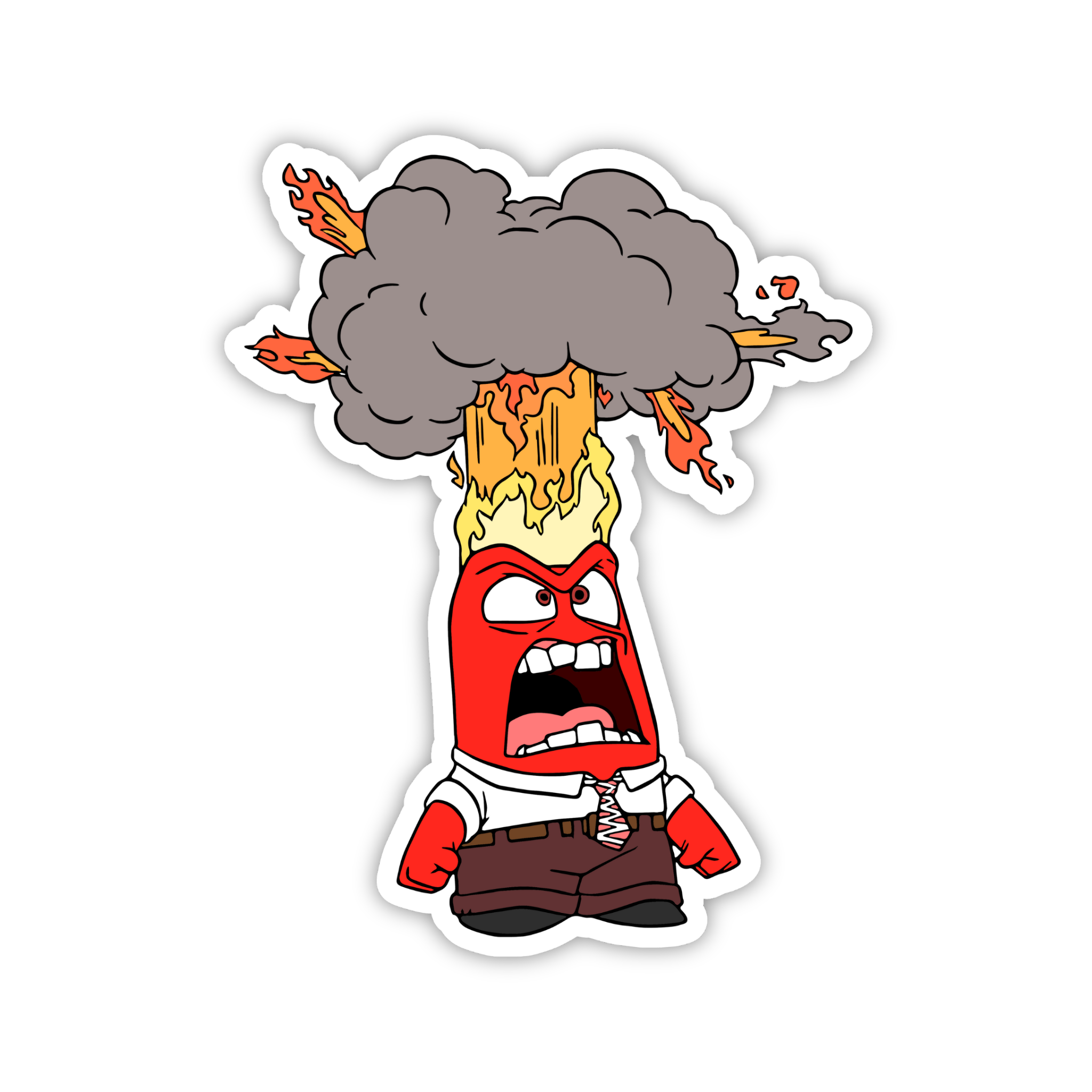 Anger Explosion Head Sticker