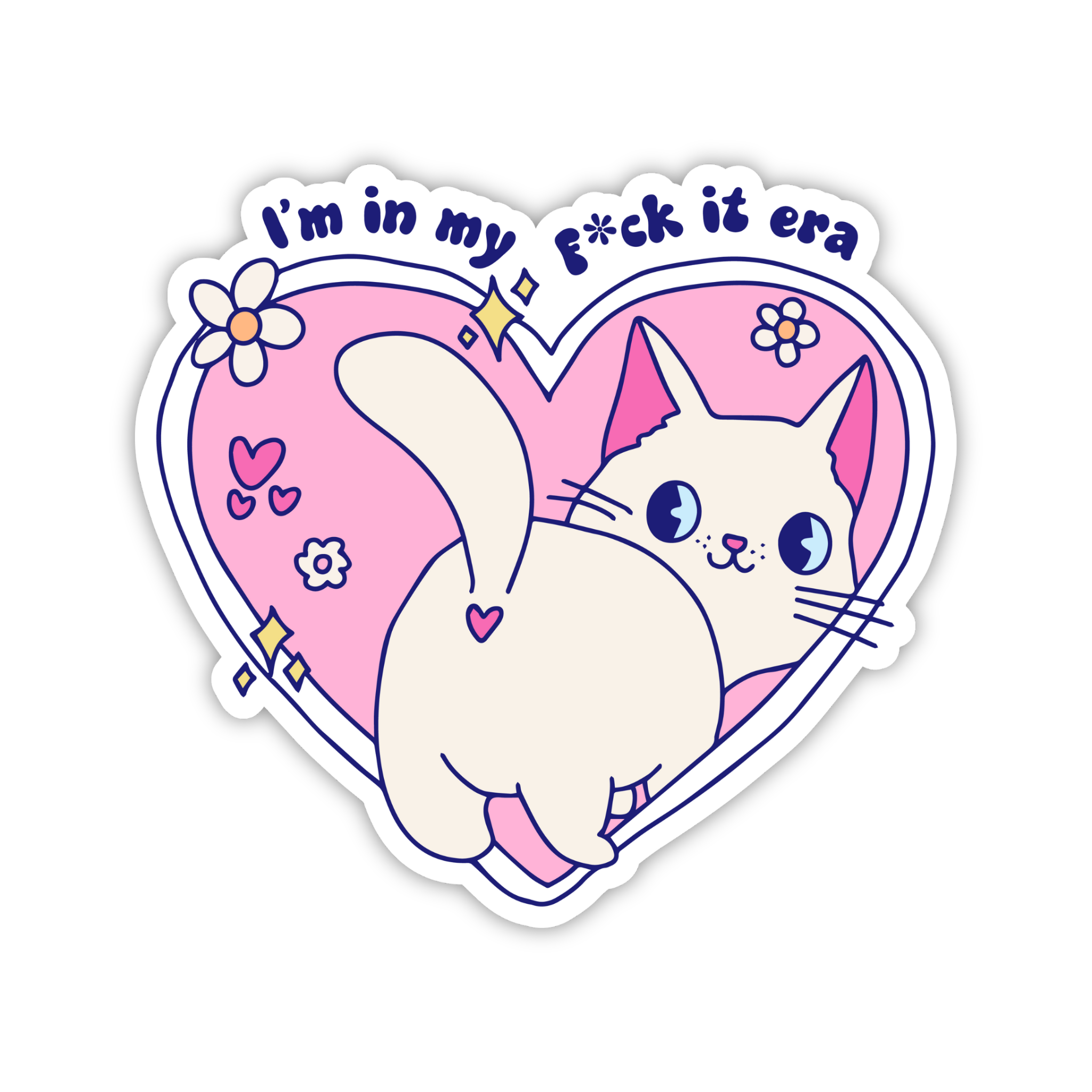 You're My Safe Space Heart Cat Sticker