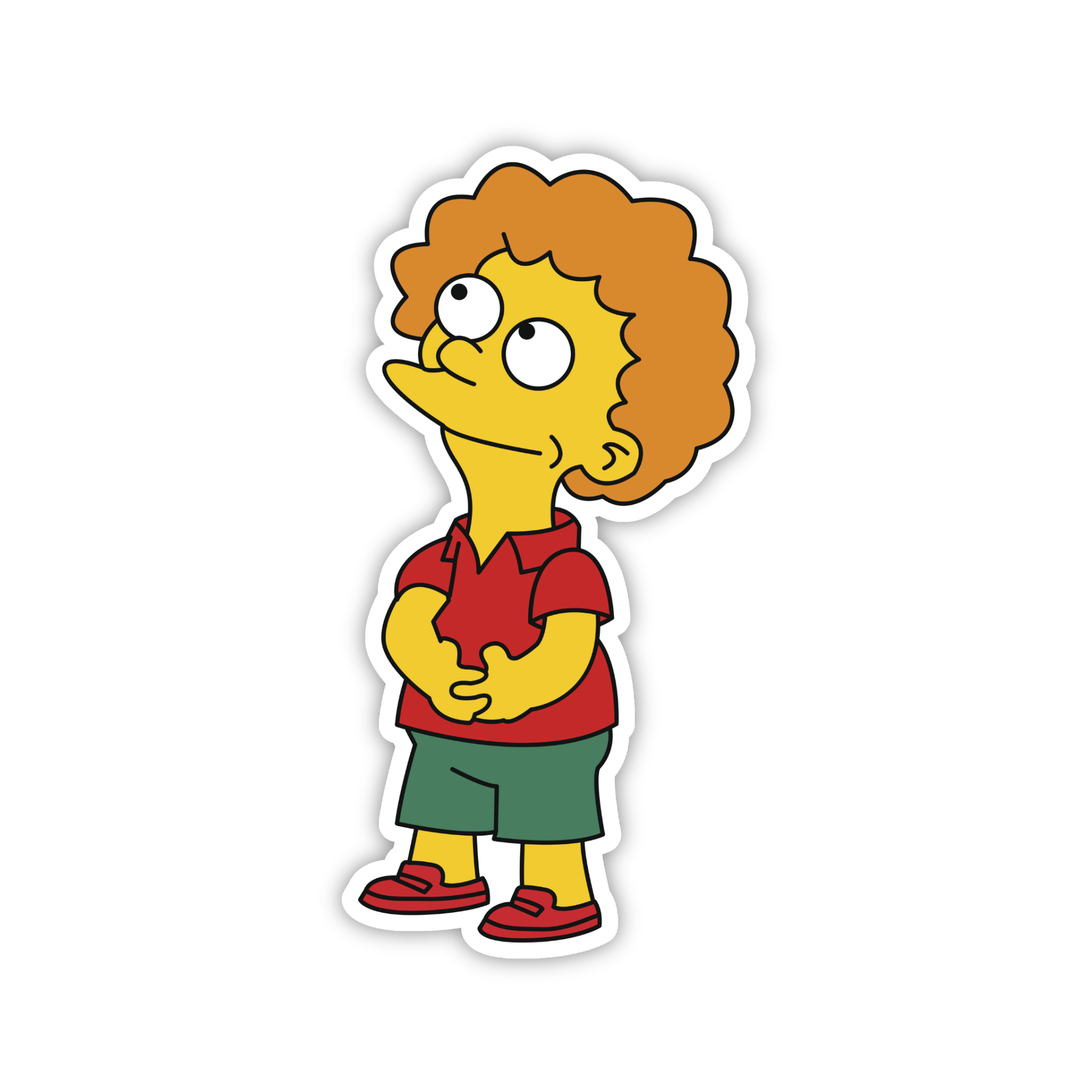 Animated Yellow Family Pose 22 Cartoon Sticker