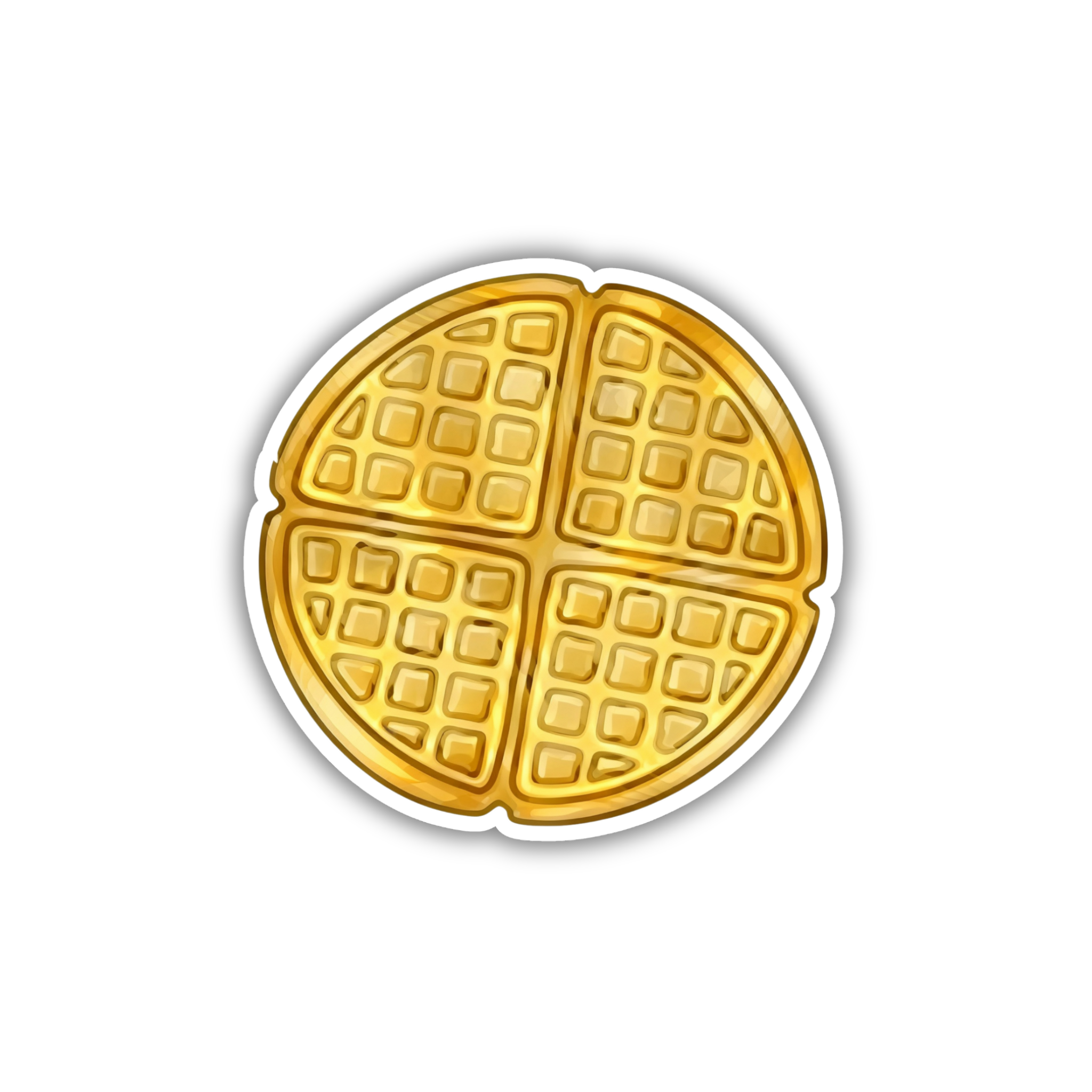 Eggo Waffle Icon Vinyl Sticker | Stranger Things Aesthetic Laptop Decal | Snap Magicians