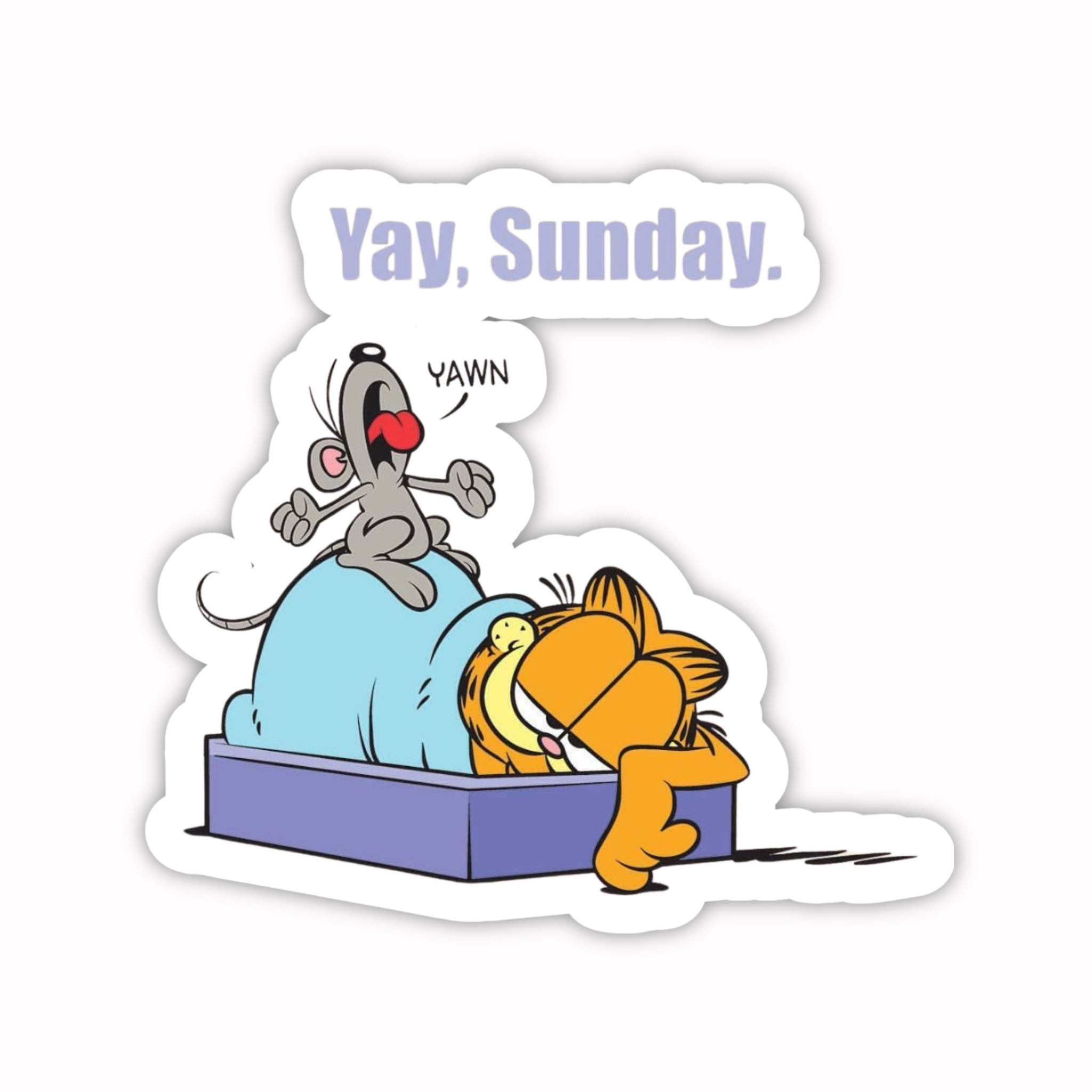 Garfield Yay Sunday Sticker