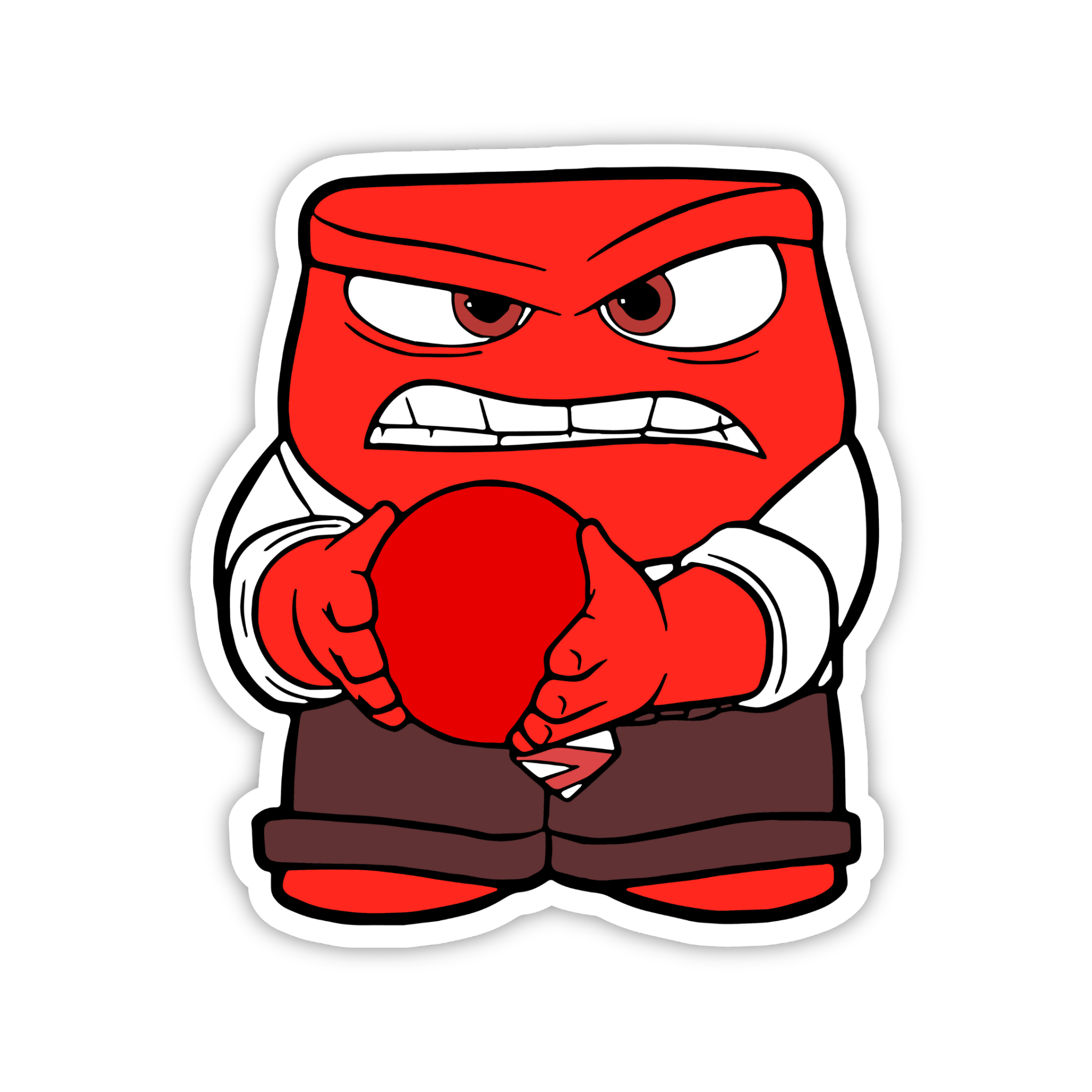 Anger Boxing Gloves Sticker