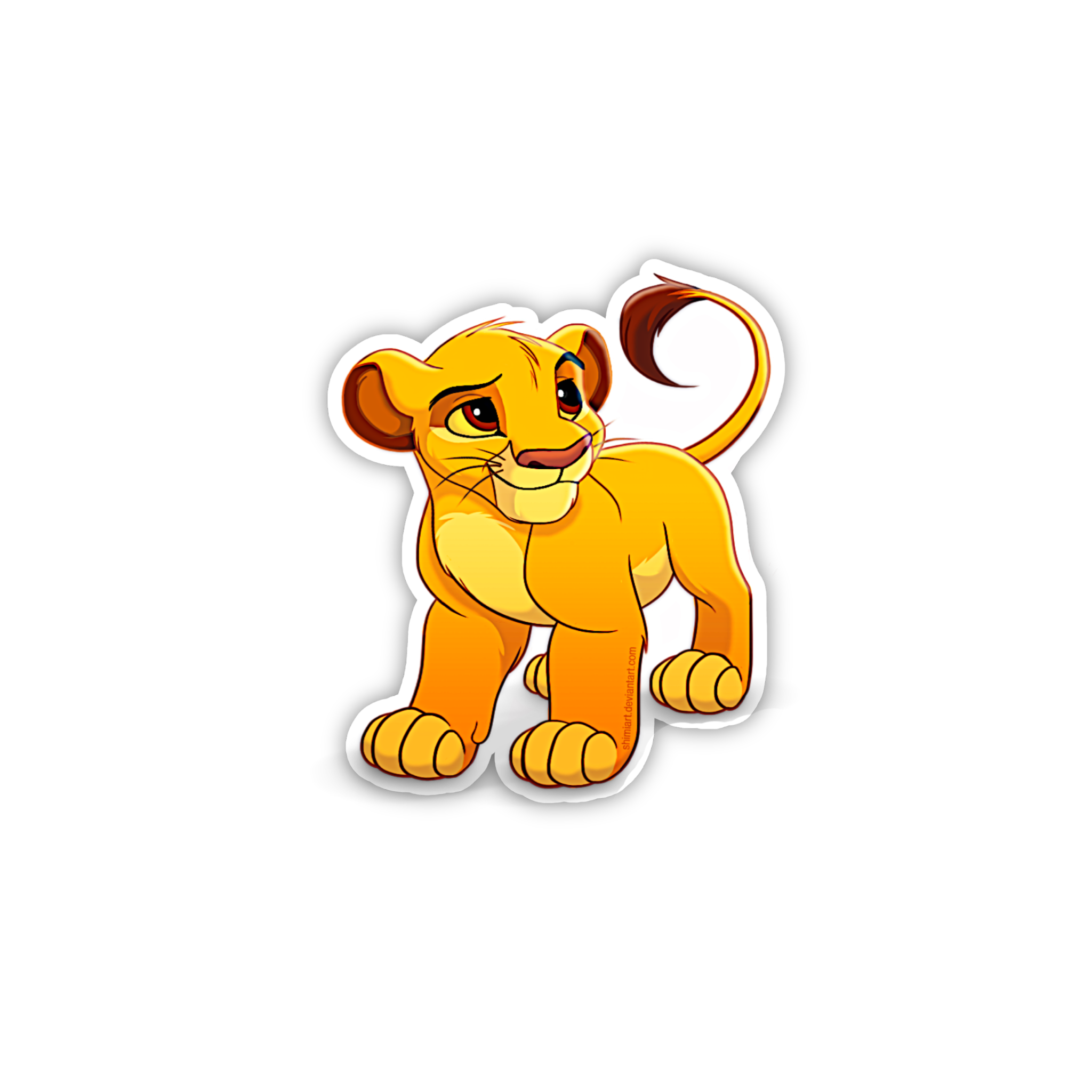 Playful Simba Cub Sticker