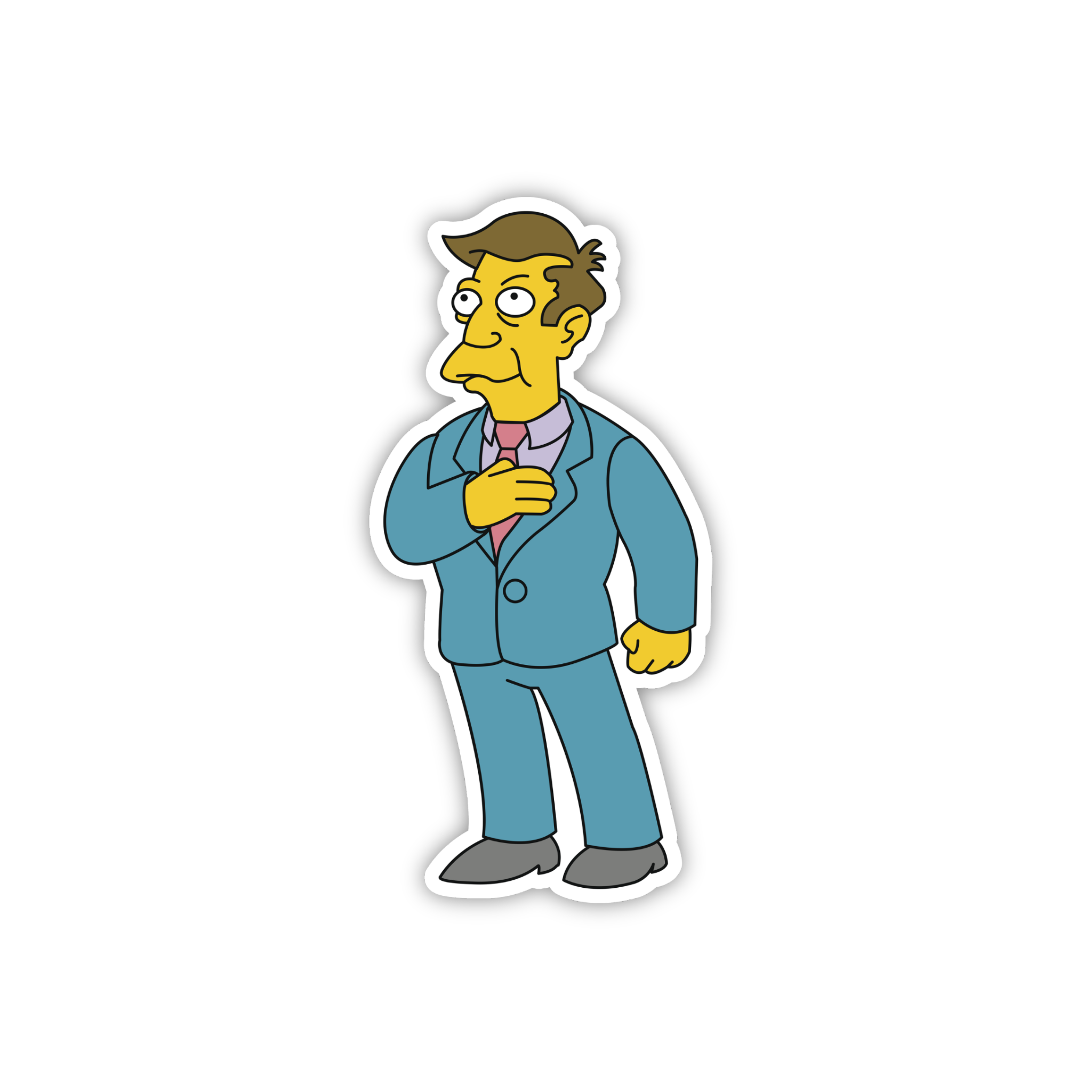 Animated Yellow Family Pose 23 Cartoon Sticker