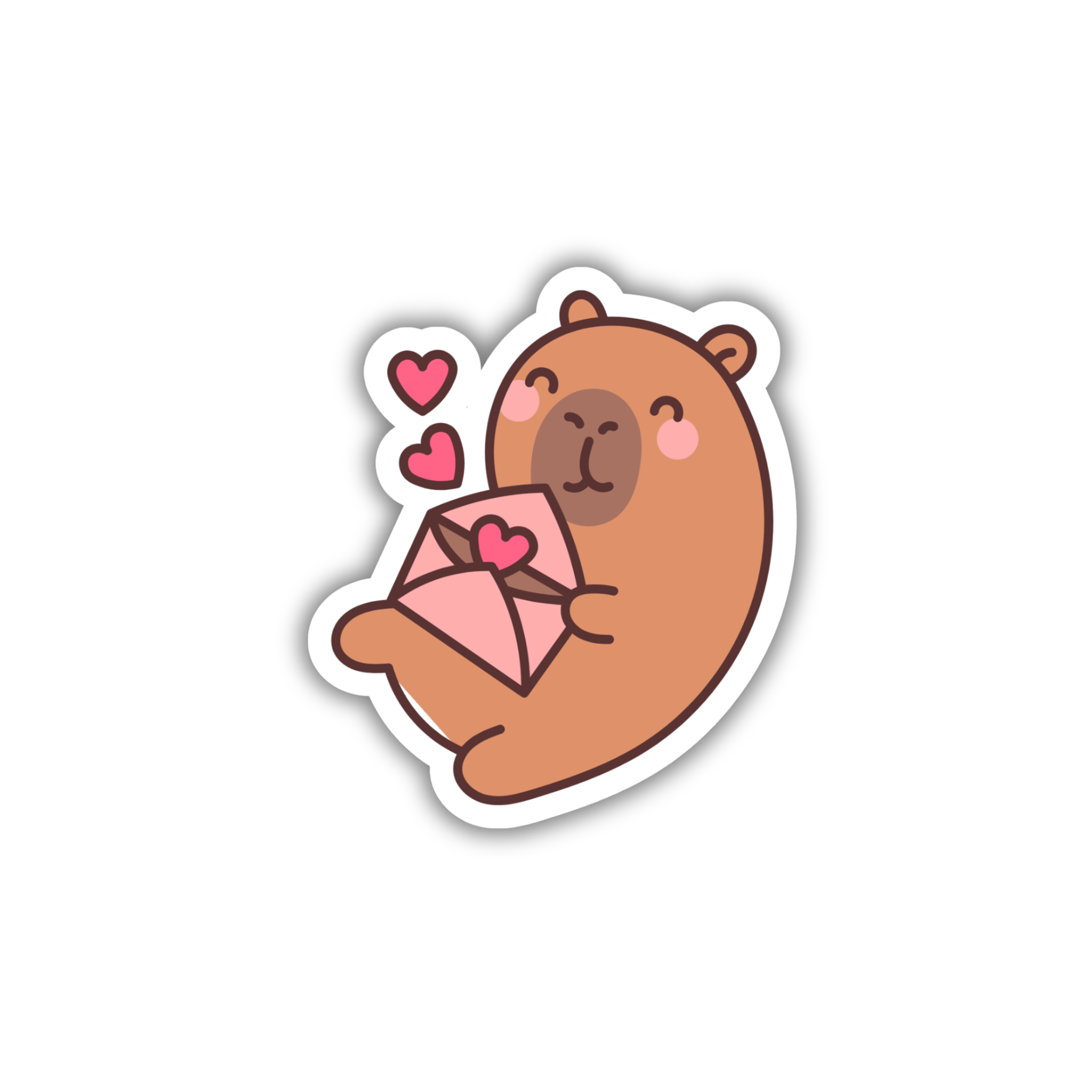 Capybara Love Letter Sticker