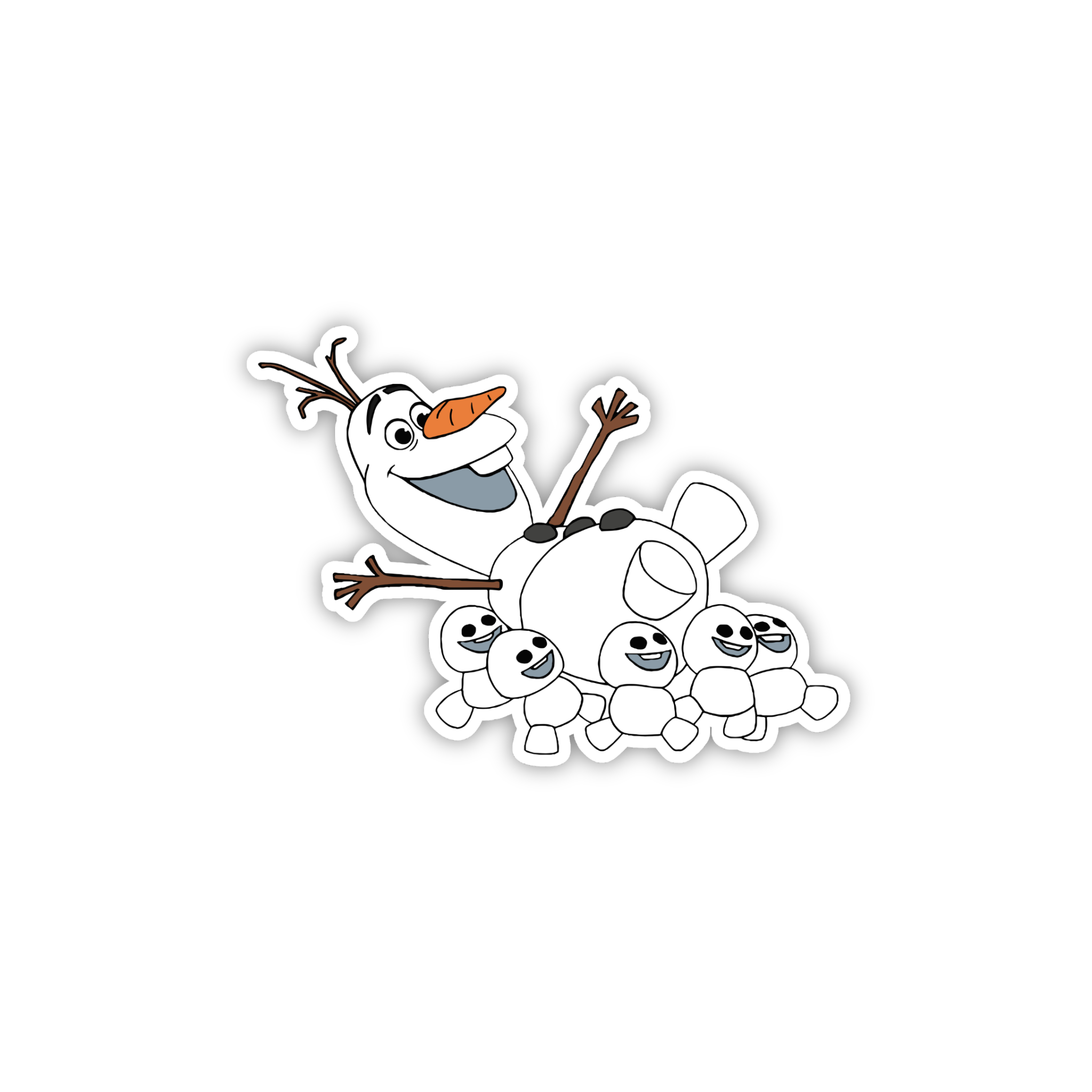 Olaf Snow Pile Funny Sticker