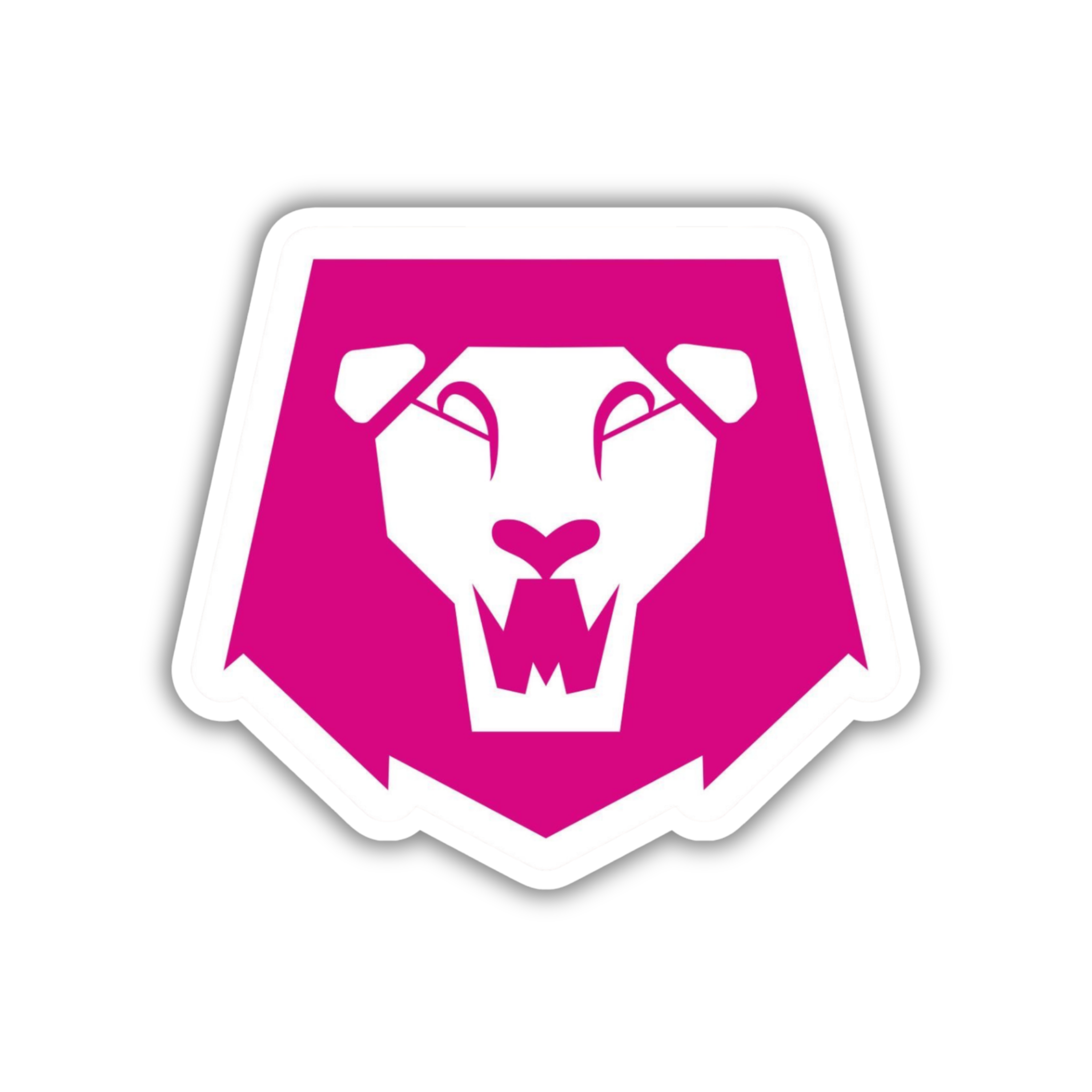 Pink Wolf Shield Logo Vinyl Sticker | K-Pop Aesthetic Fandom Laptop Decal | Snap Magicians