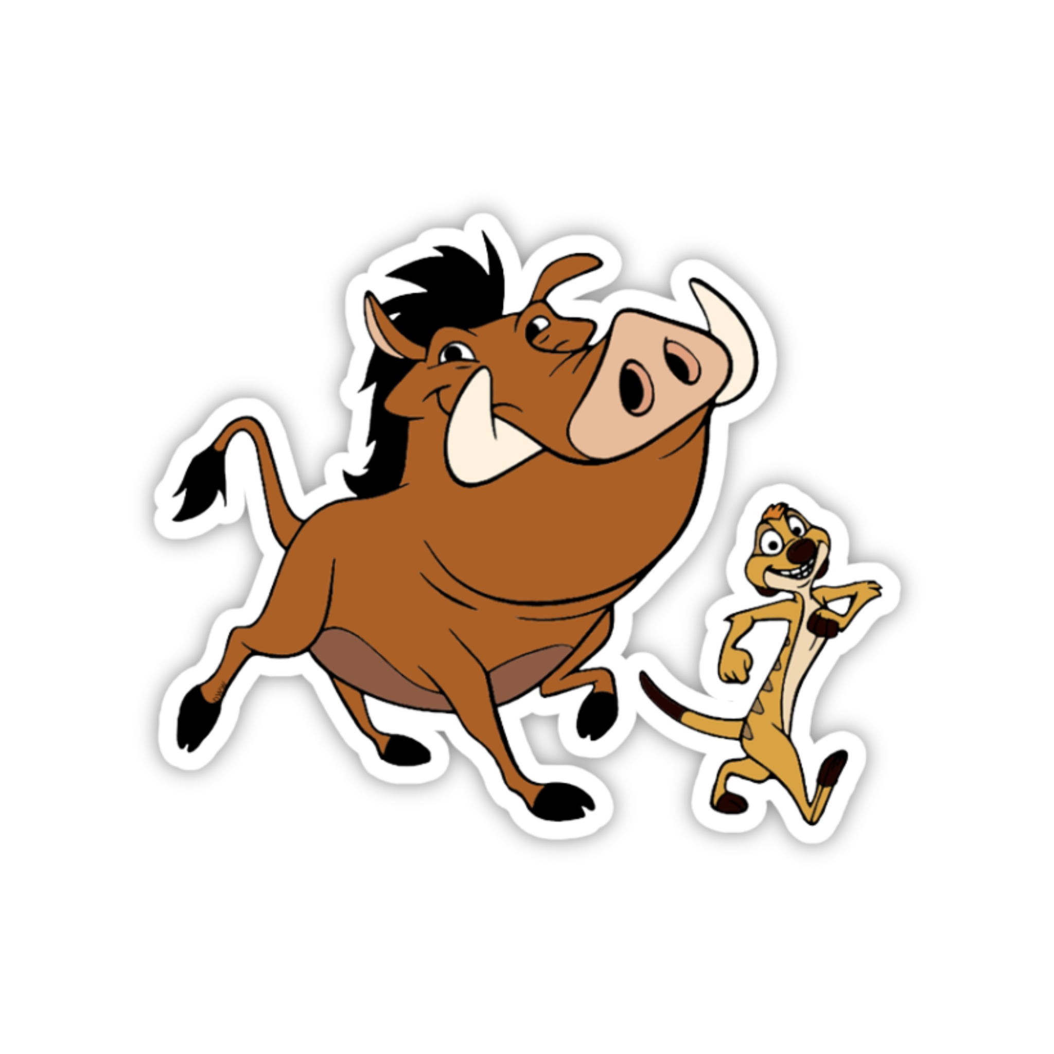 Pumbaa Running Funny Pose Sticker