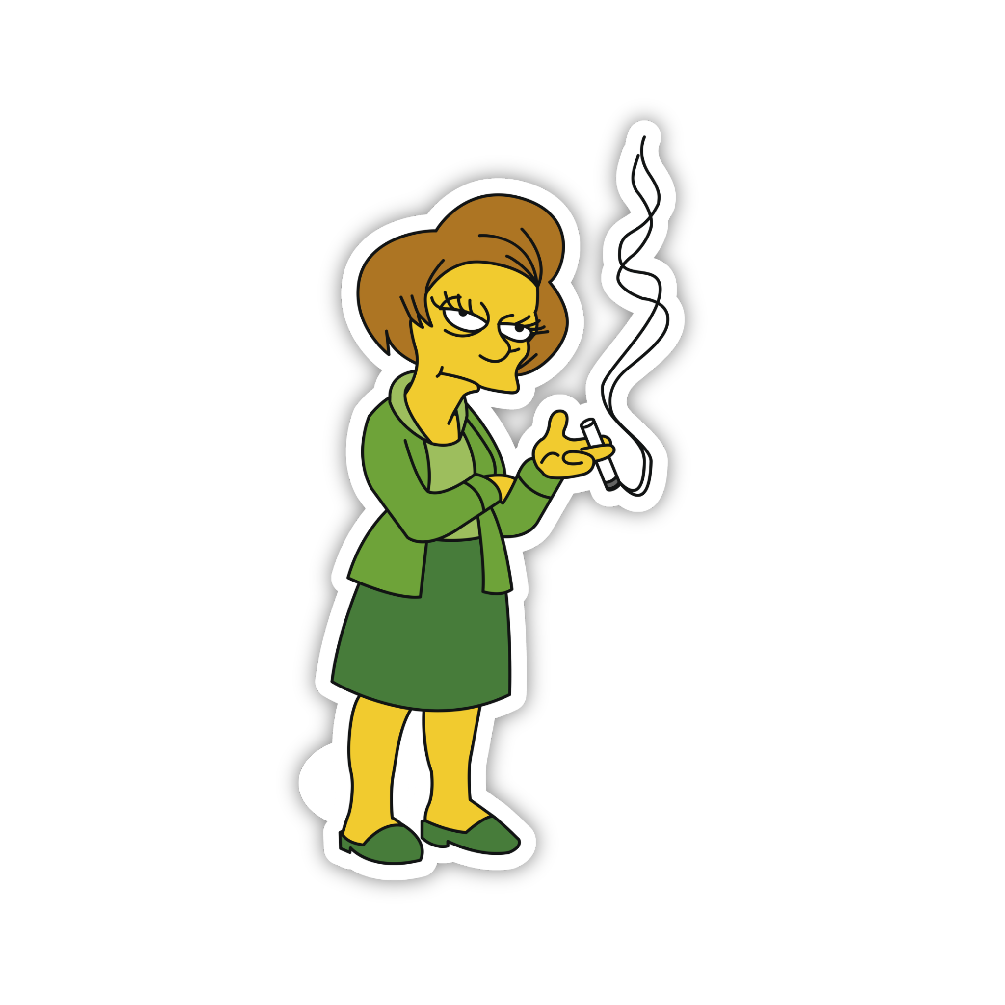 Animated Yellow Family Pose 24 Cartoon Sticker